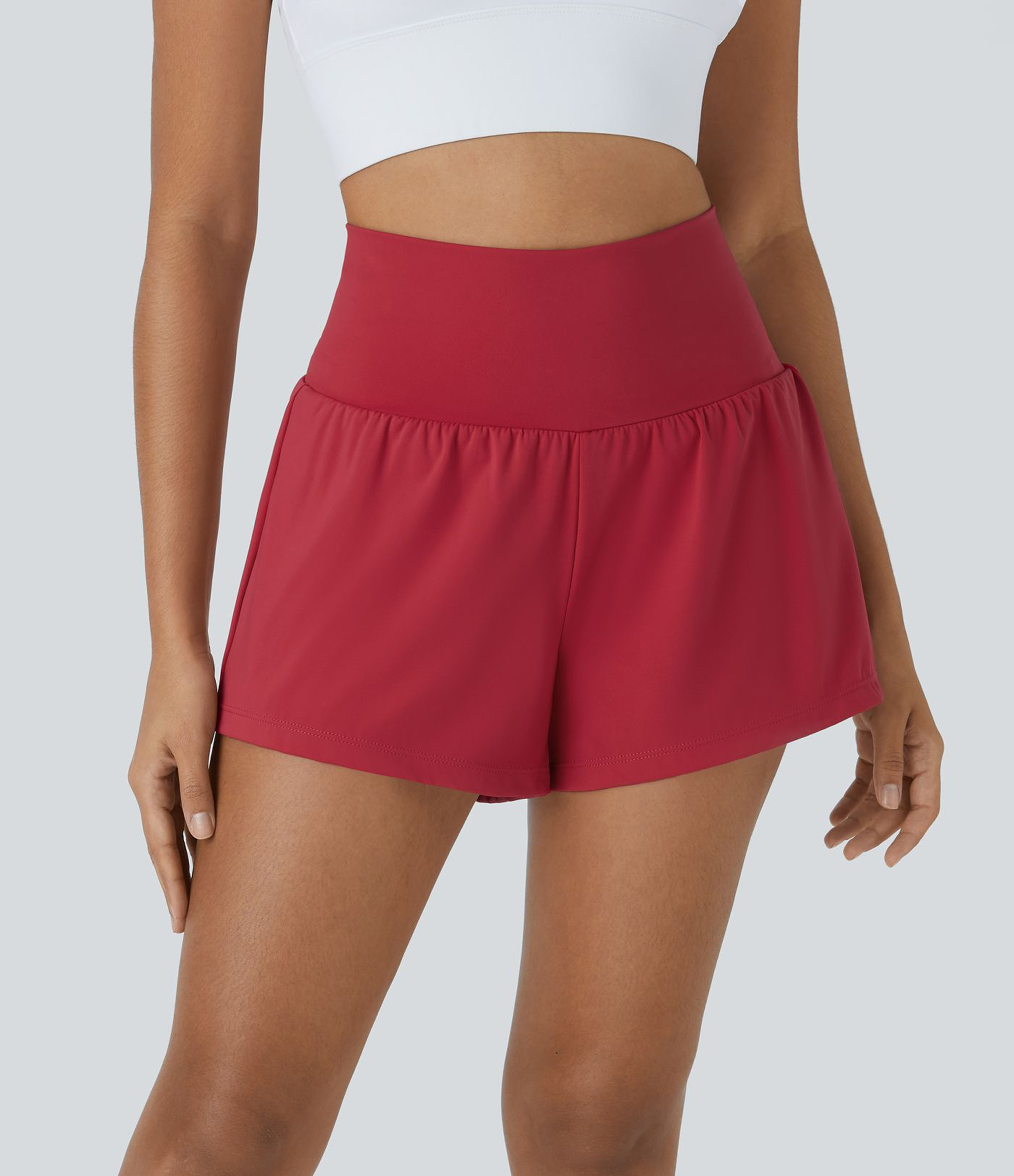 2-in-1-Fitness-Shorts mit Gesäßtasche und seitlicher versteckter Tasche 7,6 cm
