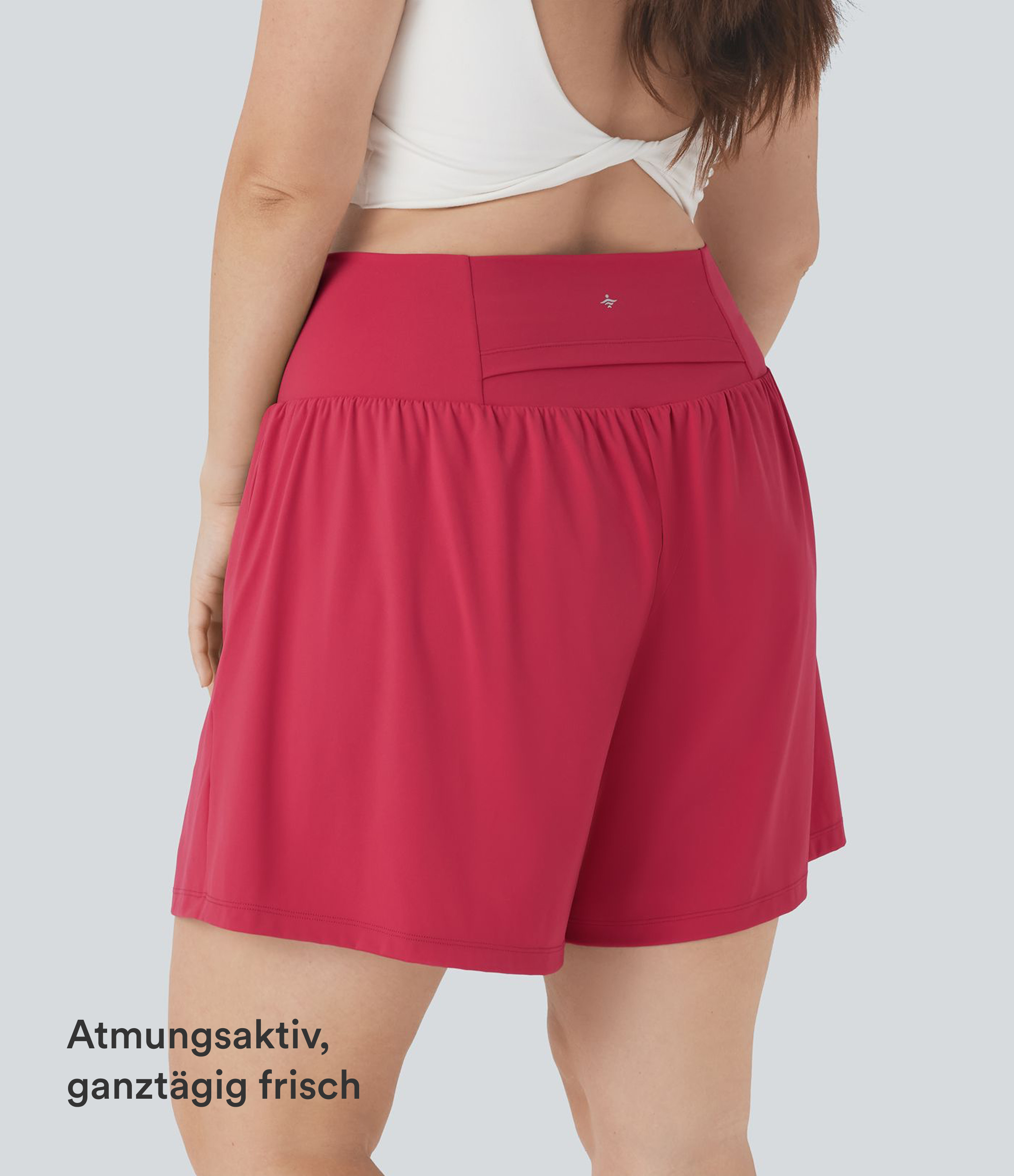 Winterberry Softlyzero™ Airy - 2-in-1 Yoga-Shorts mit superhohem Bund, Seitentaschen und InstantCool - Plus-Size, 18 cm / 2