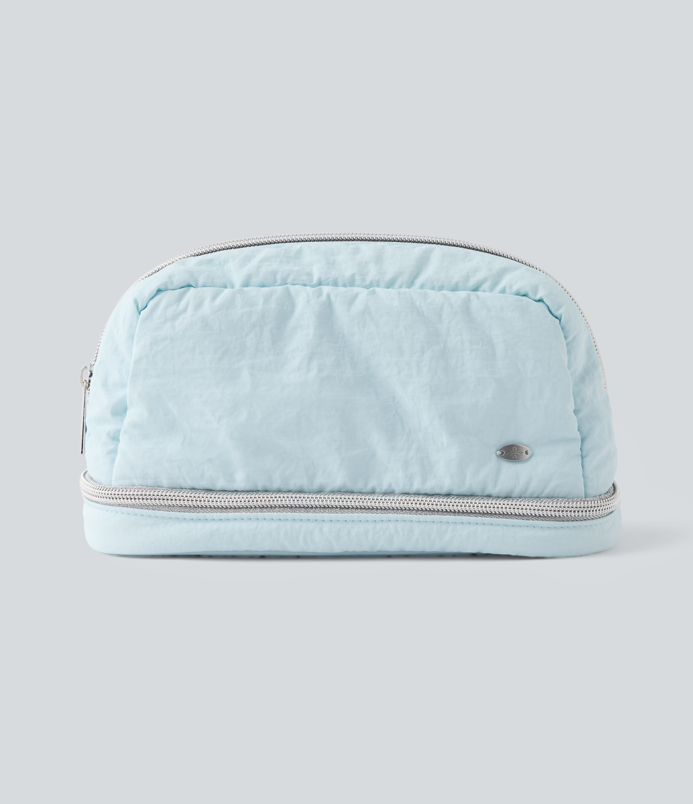 Metal Logo Makeup Bag with Mirror