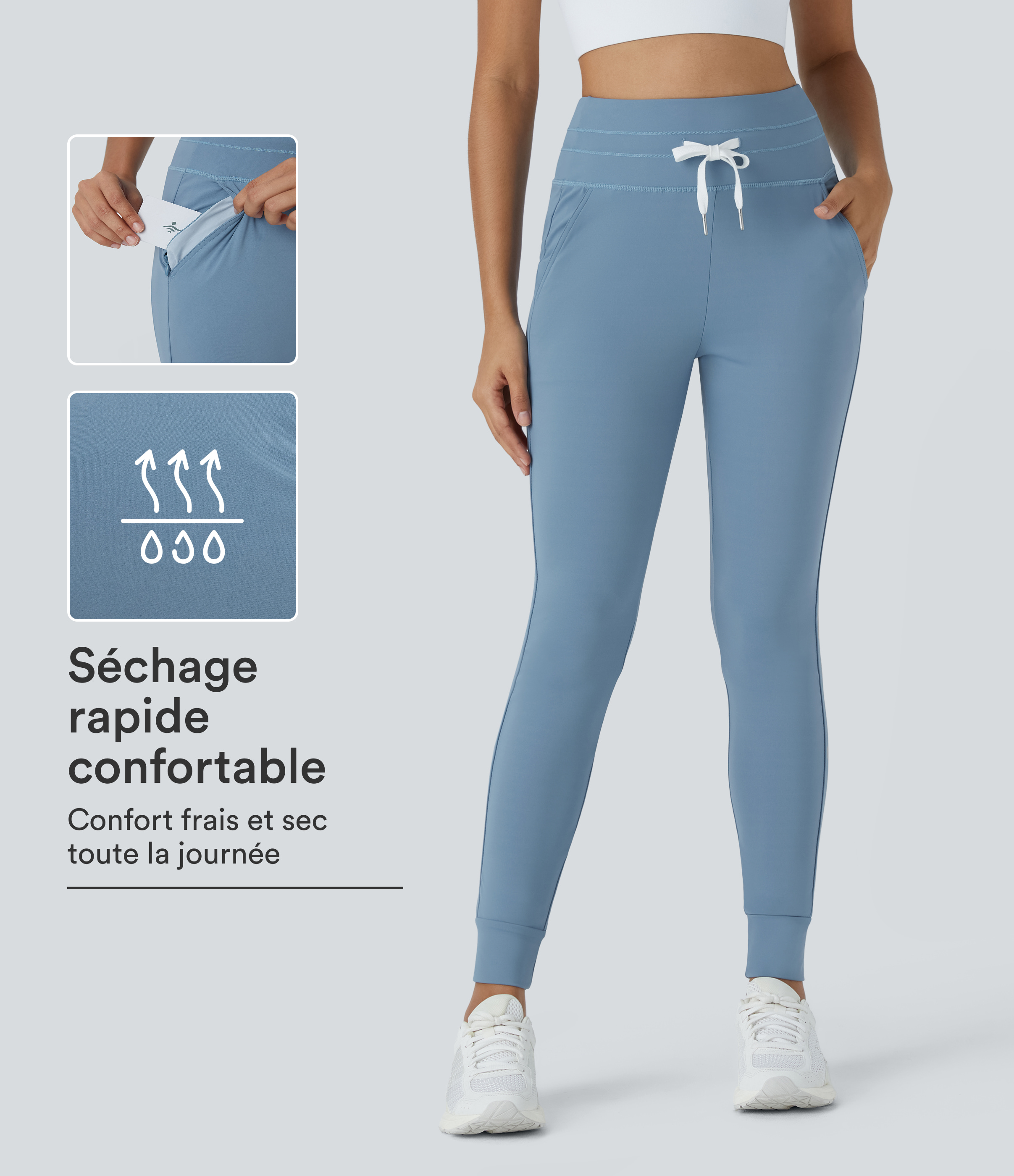 Jogging taille haute Softlyzero™ Plush avec cordon de serrage et poches latérales
