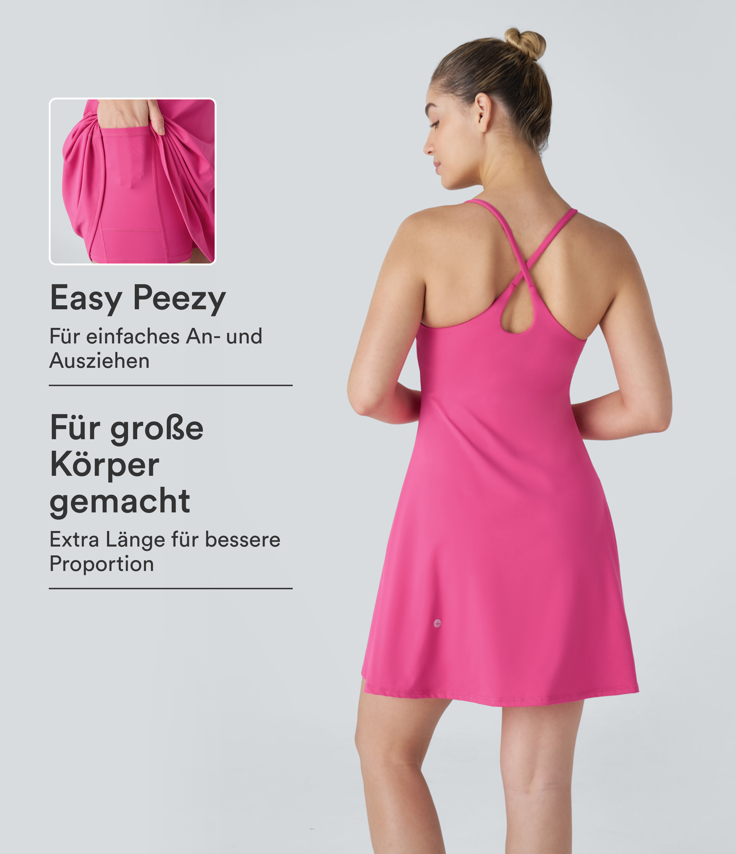 Softlyzero™ Rückenfreies, extralanges Plush-Aktivkleid  - Easy Peezy Edition