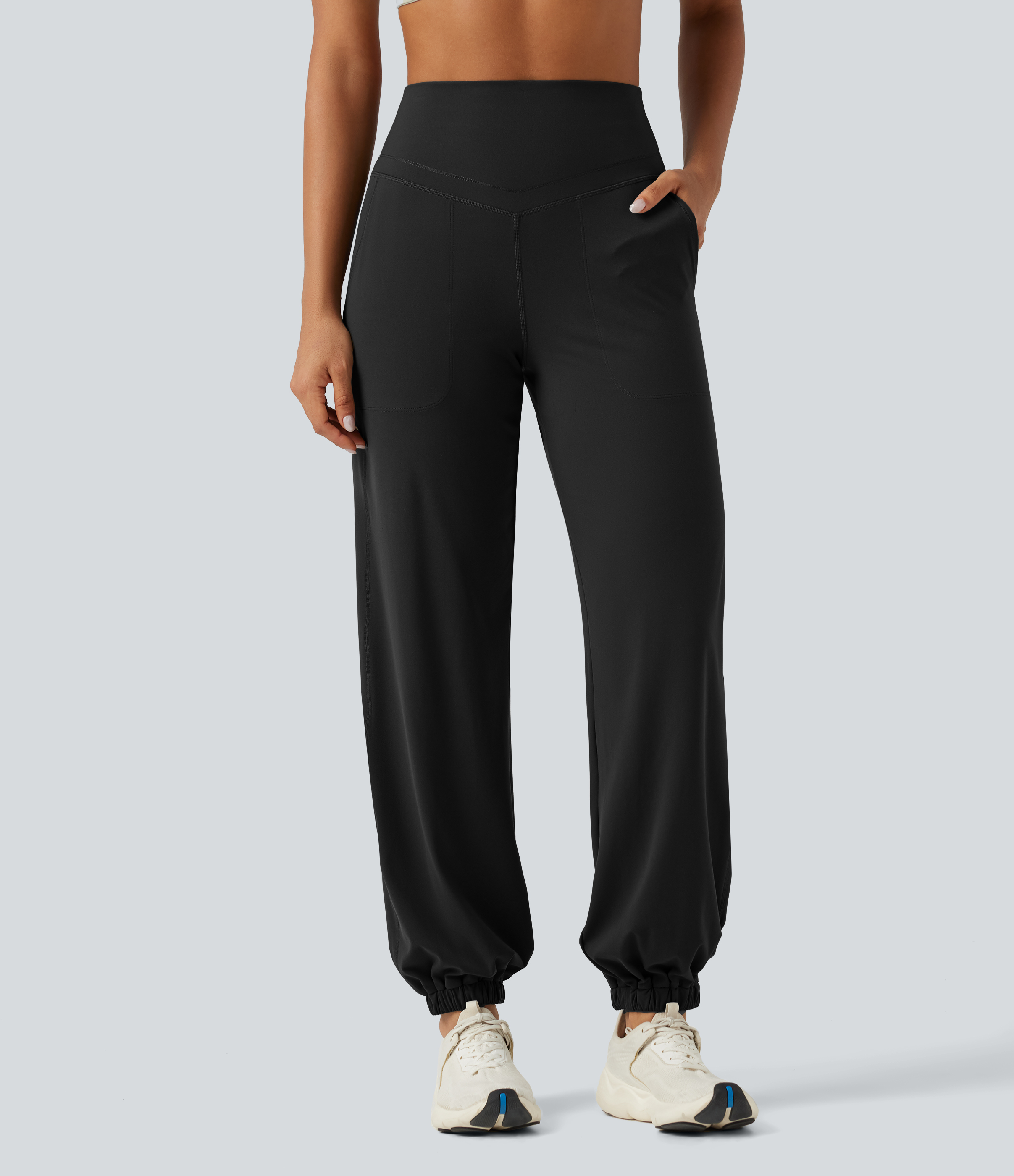 Halara UltraSculpt™ High Waisted Tummy Control Tapered Yoga Joggers with Pockets
