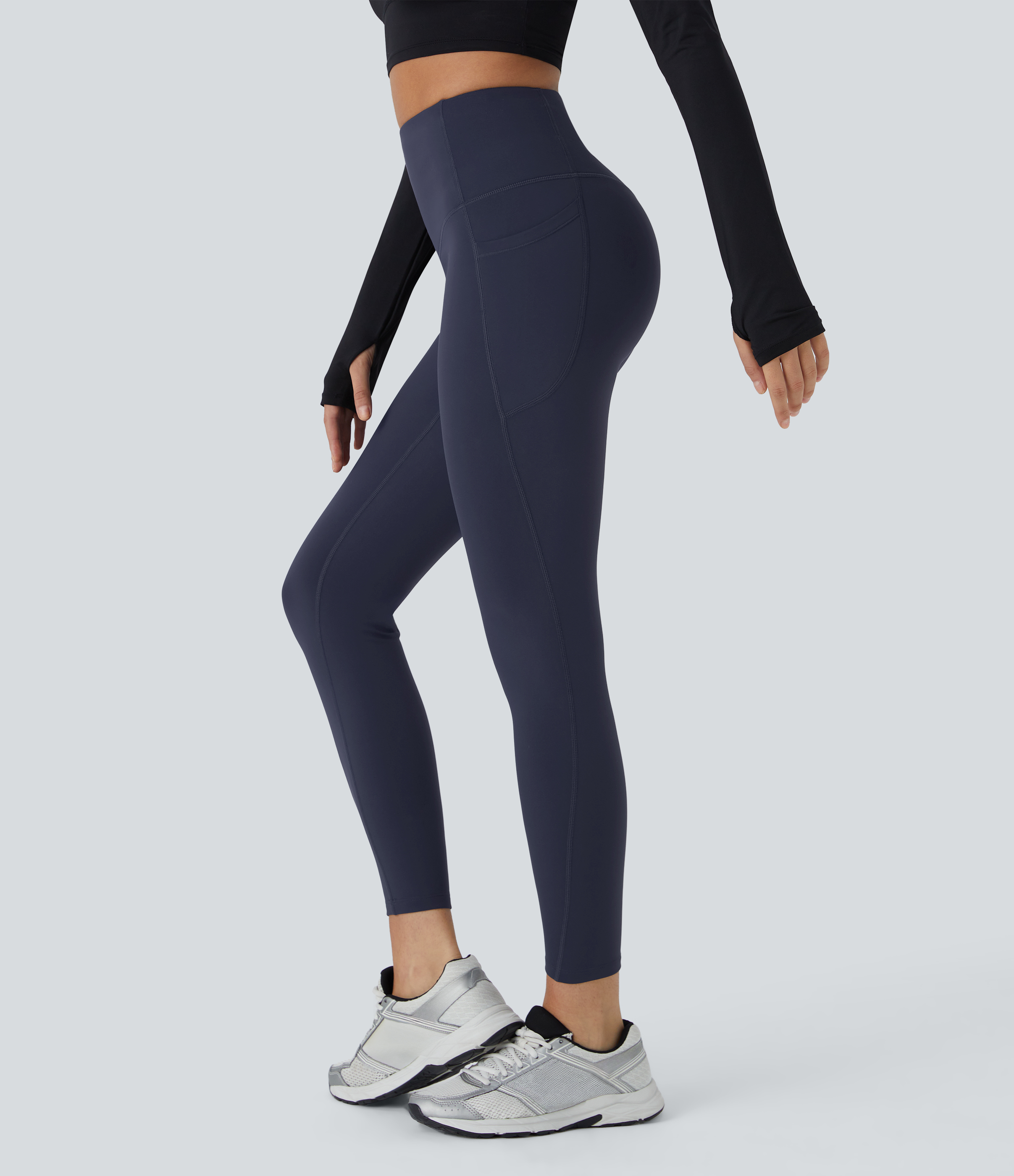 SoftlyZero™ Plush Thermal High Waisted Tummy Control Pocket Workout Leggings