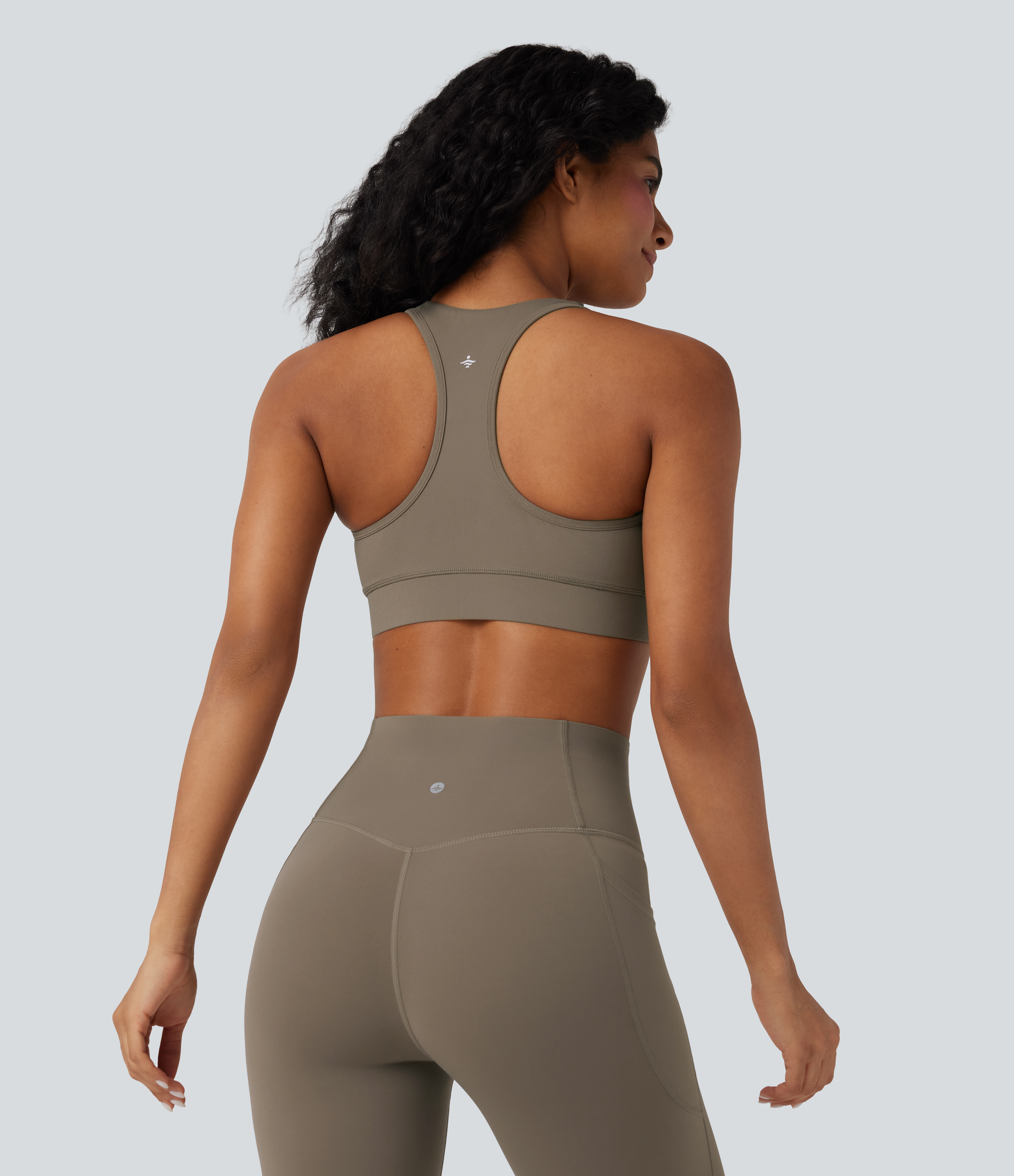 Dawn Brown Brasier deportivo Halara UltraSculpt™ para entrenamiento de sujeción media con escote en V y espalda racerback en copas A-C / 2