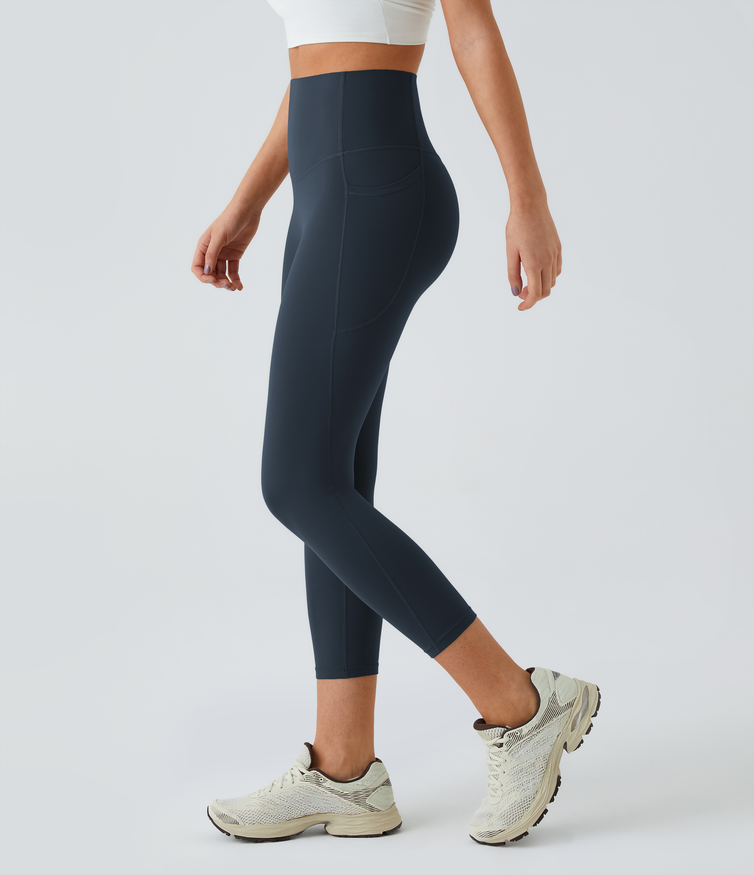Carbon Halara UltraSculpt™ High Waisted Tummy Control Pocket Shaping Training Capri Leggings / 2