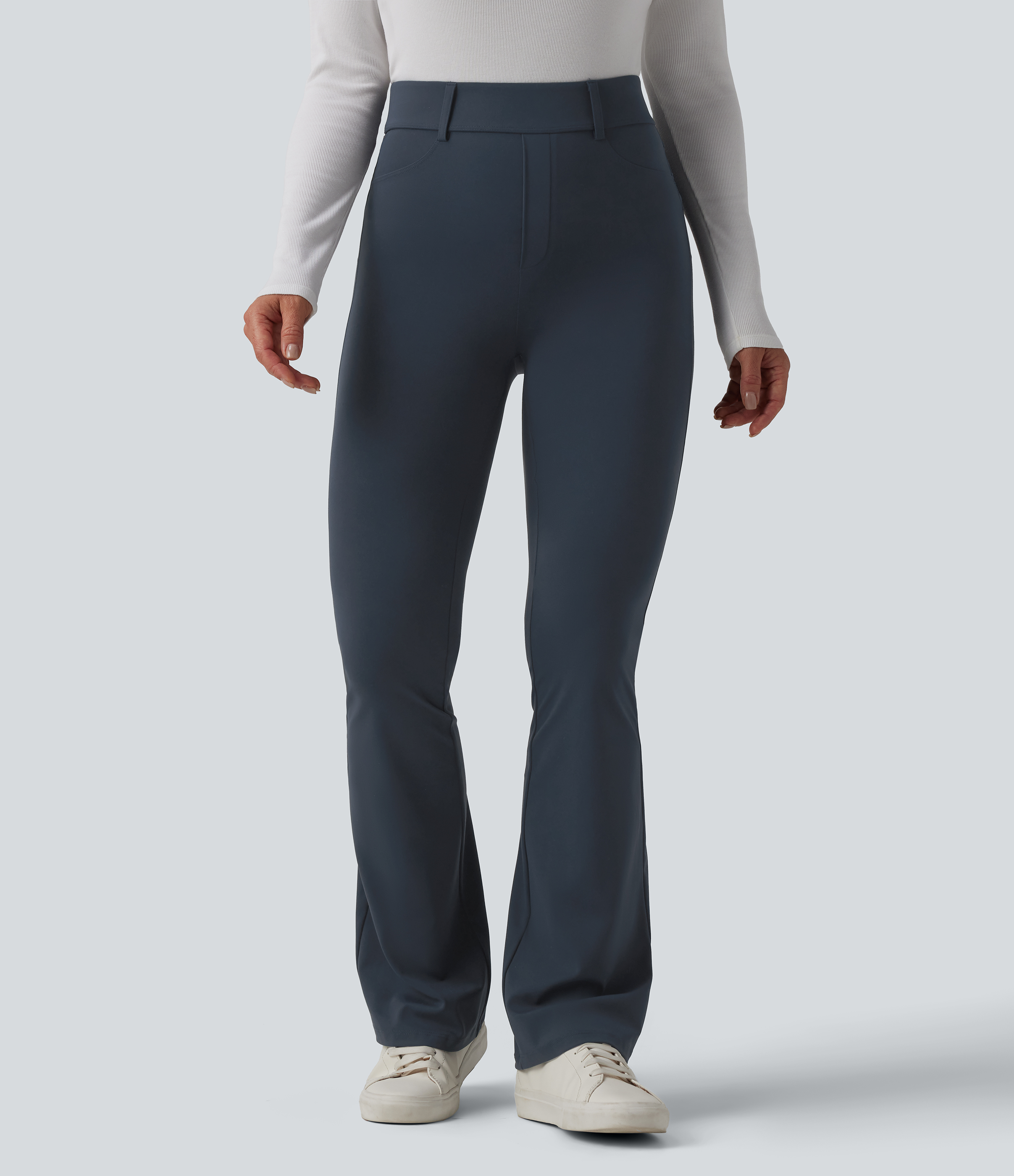 Carbon Halara UltraSculpt™ - Lässige Bootcut-Leggings mit hohem Bund und Gesäßtaschen / 2