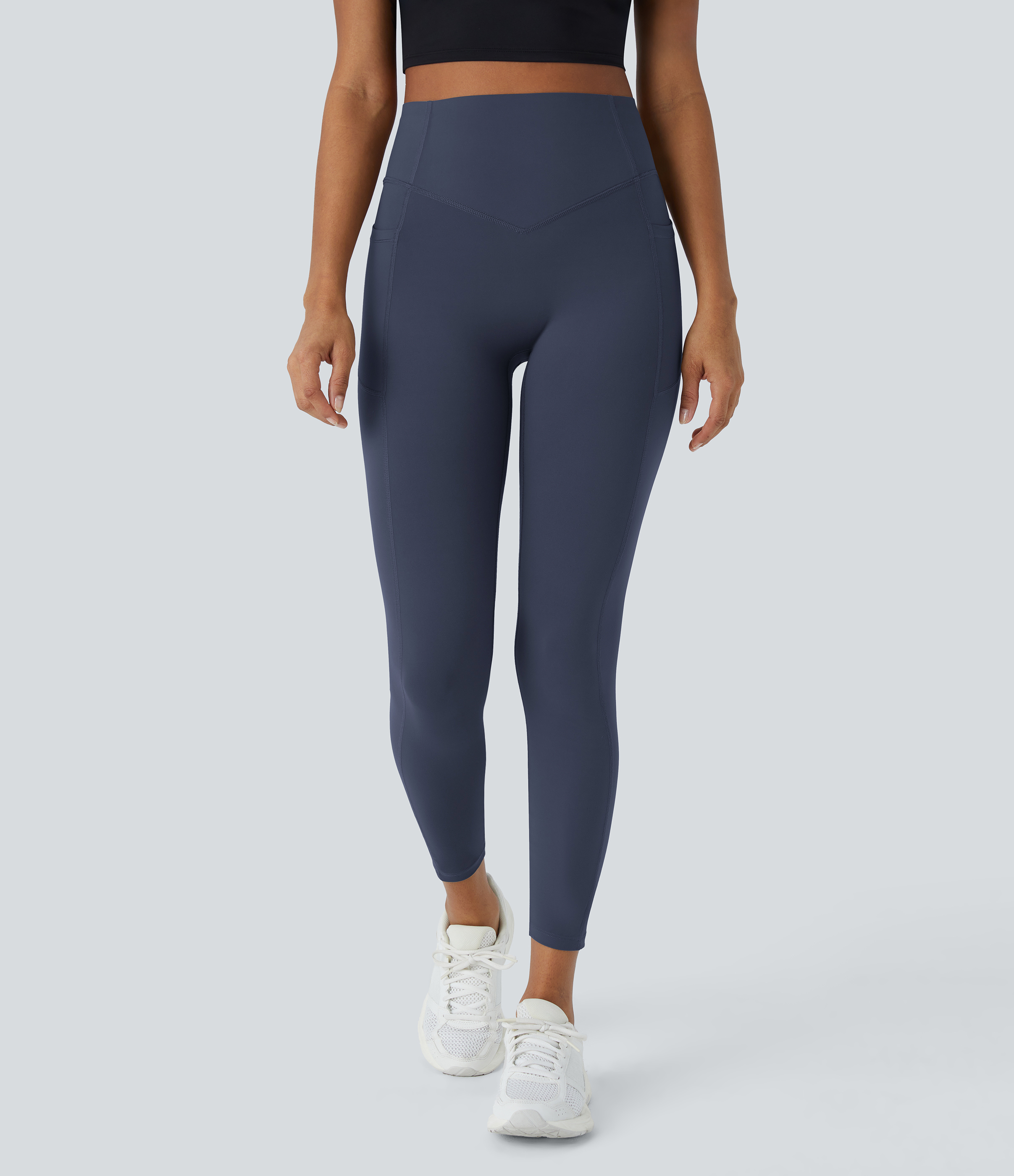 Mood Indigo Leggings SoCinched UltraSculpt entrenamiento moldeador bolsillo lateral control abdomen tiro alto / 2