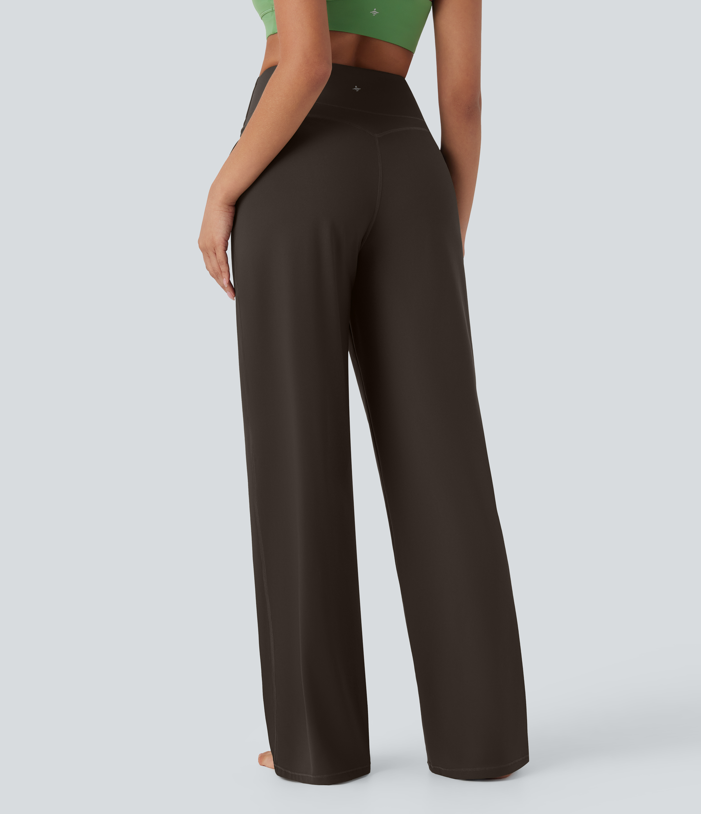 Hazelnut Black Halara UltraSculpt™ High Waisted Tummy Control Straight Leg Women Track Yoga Pants with Pockets / 2