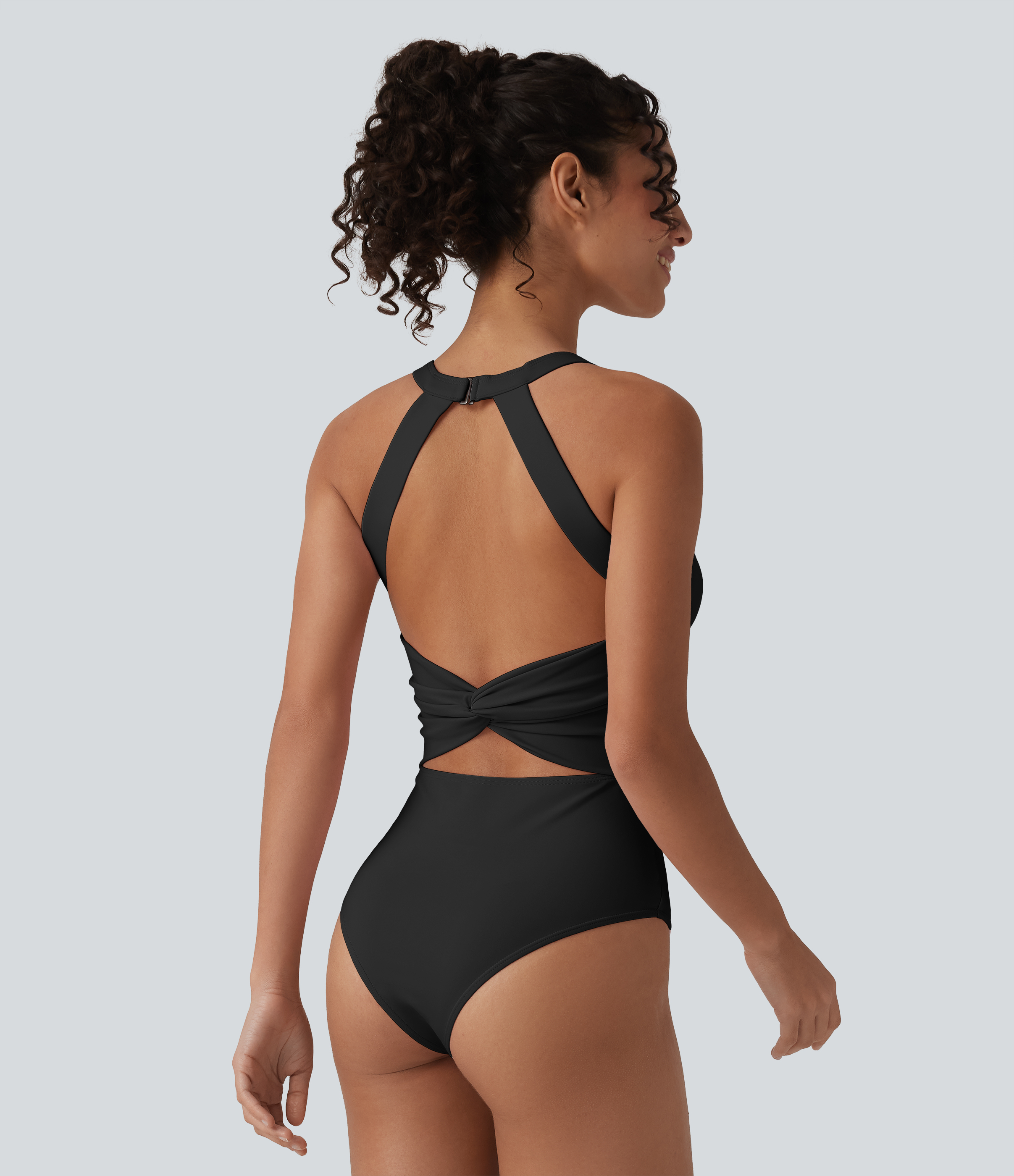 SoftlyZero™ Airy Twisted Backless Adjustable Buckle U-Neck Sleeveless Built-in Bra InstantCool Casual Bodysuit