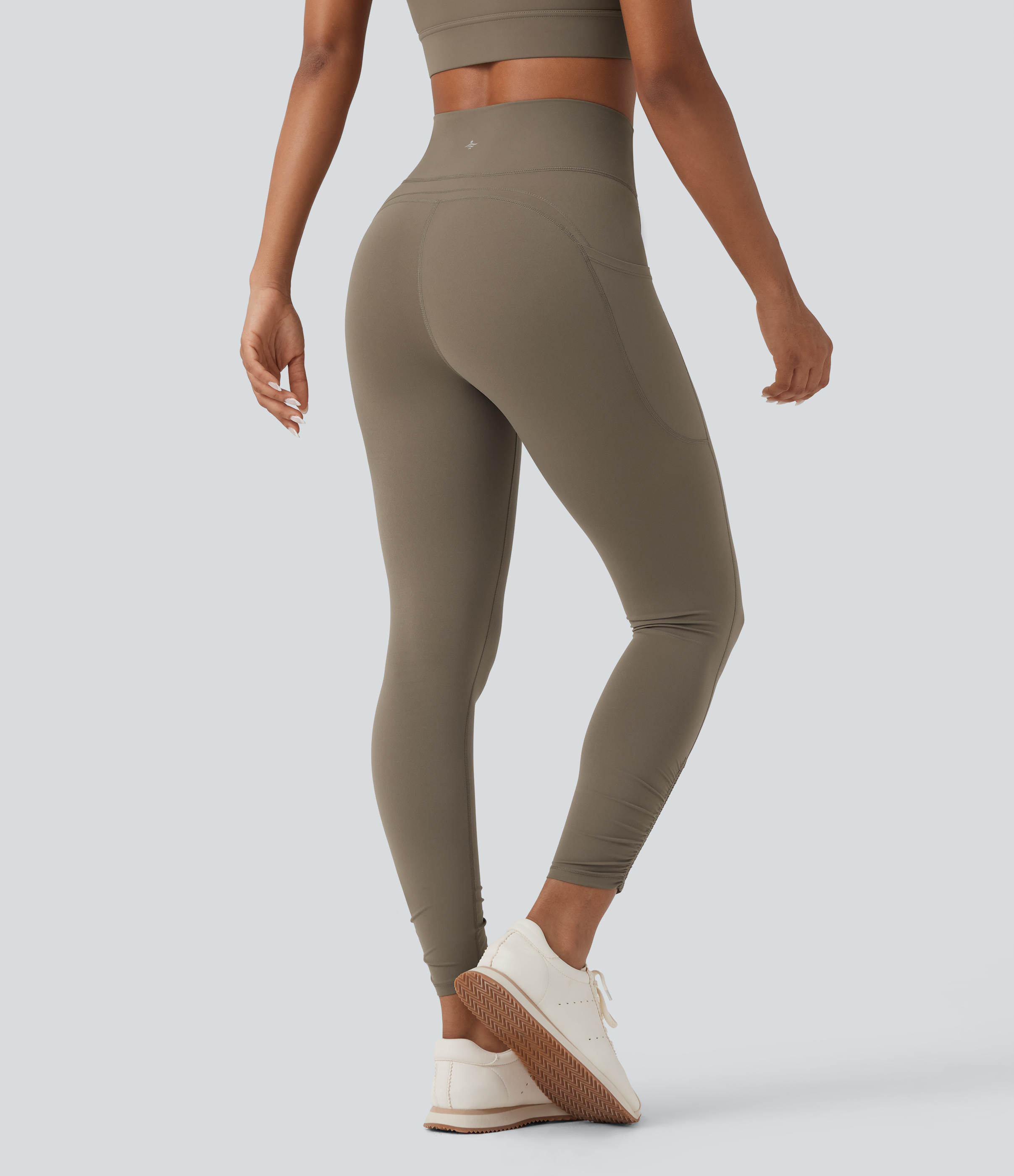 Dawn Brown Halara UltraSculpt™ High Waisted Drawstring Tummy Control Yoga Leggings with Pockets / 2
