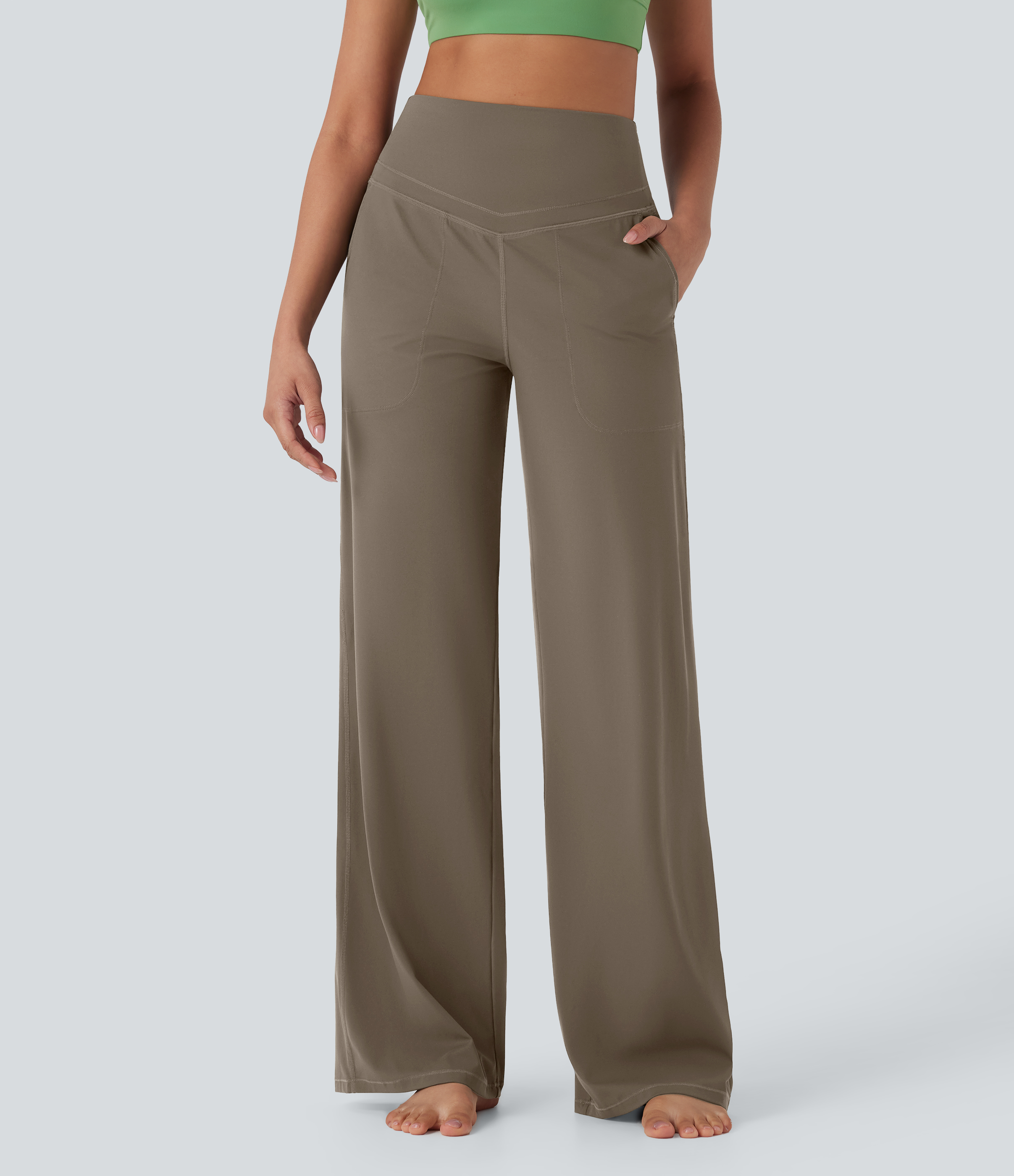 Halara UltraSculpt™ High Waisted Tummy Control Straight Leg Yoga Pants with Pockets