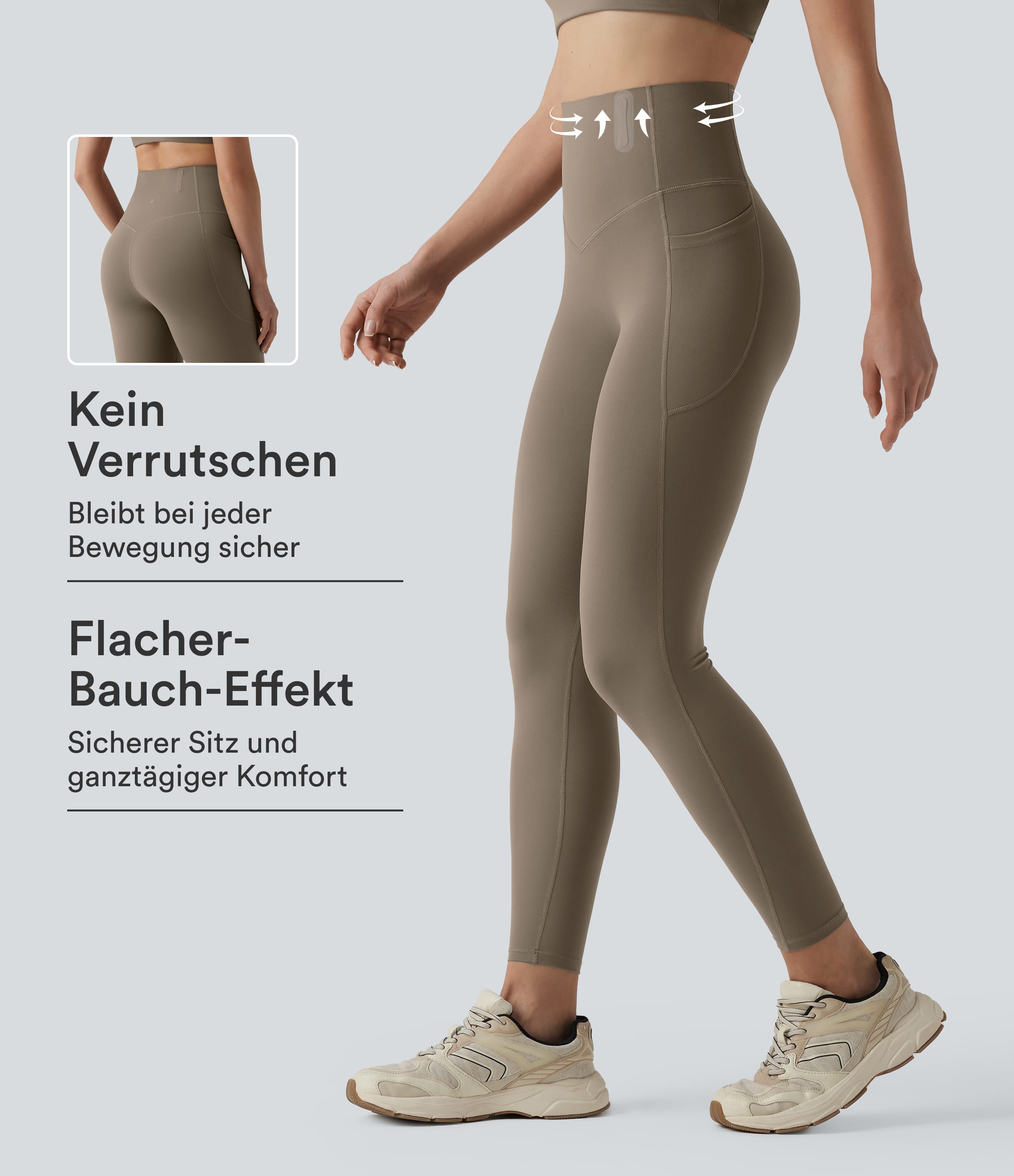 Halara UltraSculpt™ - Formende 7/8-Workout-Leggings mit hohem Bund, Seitentaschen und Bauchkontrolle