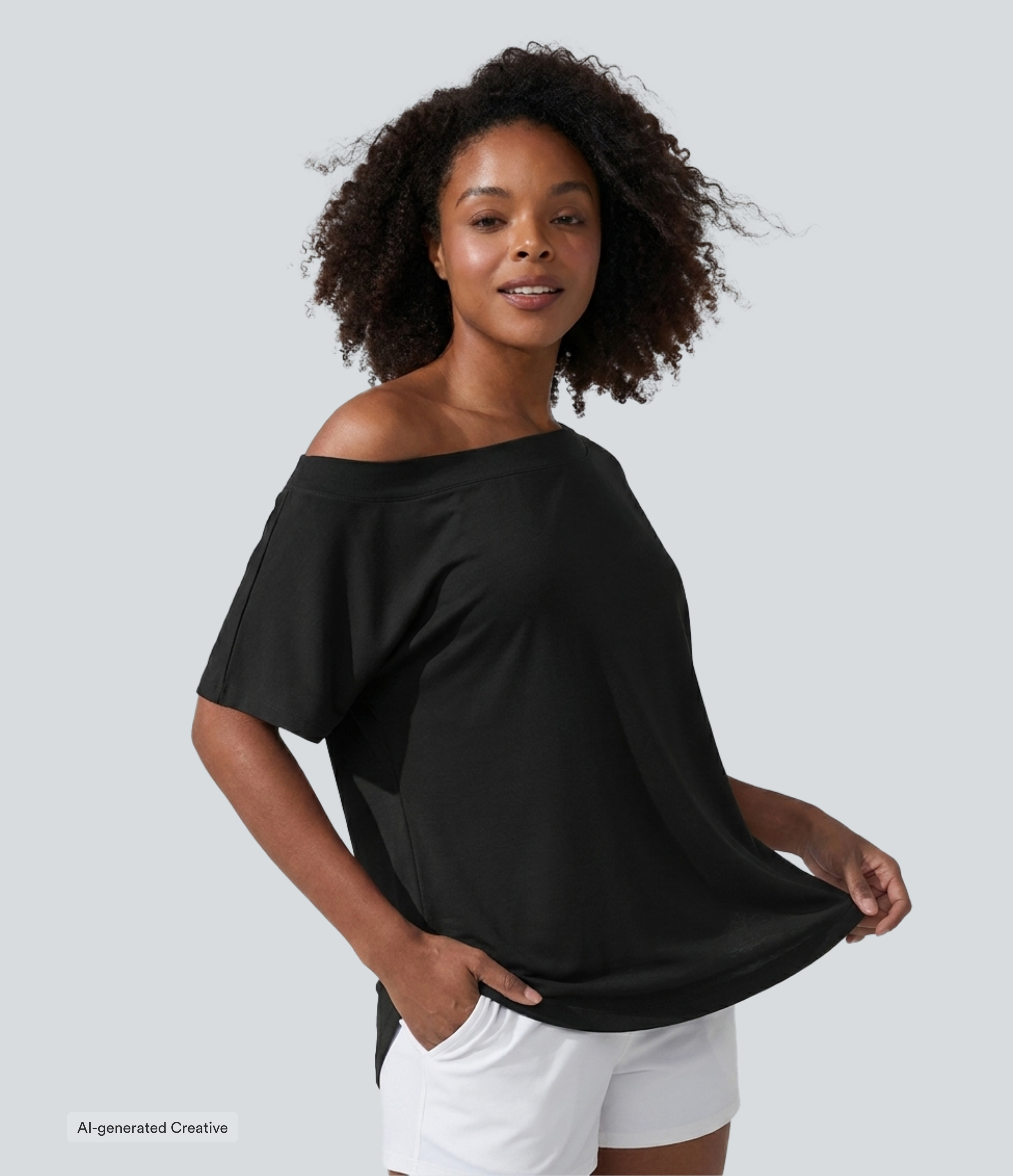 One Shoulder Short Sleeve Curved Hem High Low Quick Dry Yoga Sports Top