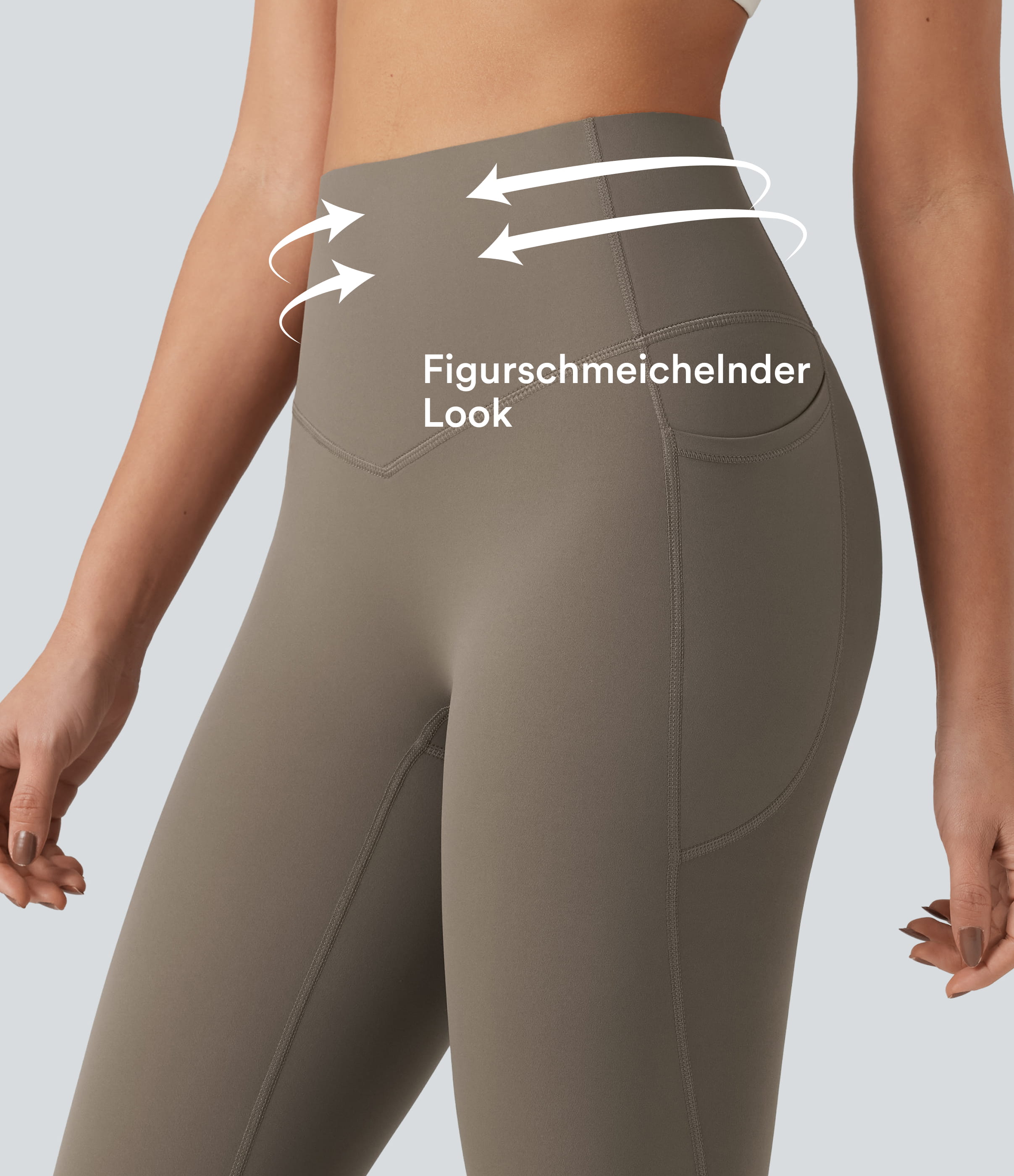 Dawn Brown Halara UltraSculpt™ - Formende Workout-Leggings mit hohem Bund, Seitentaschen und Bauchkontrolle / 2