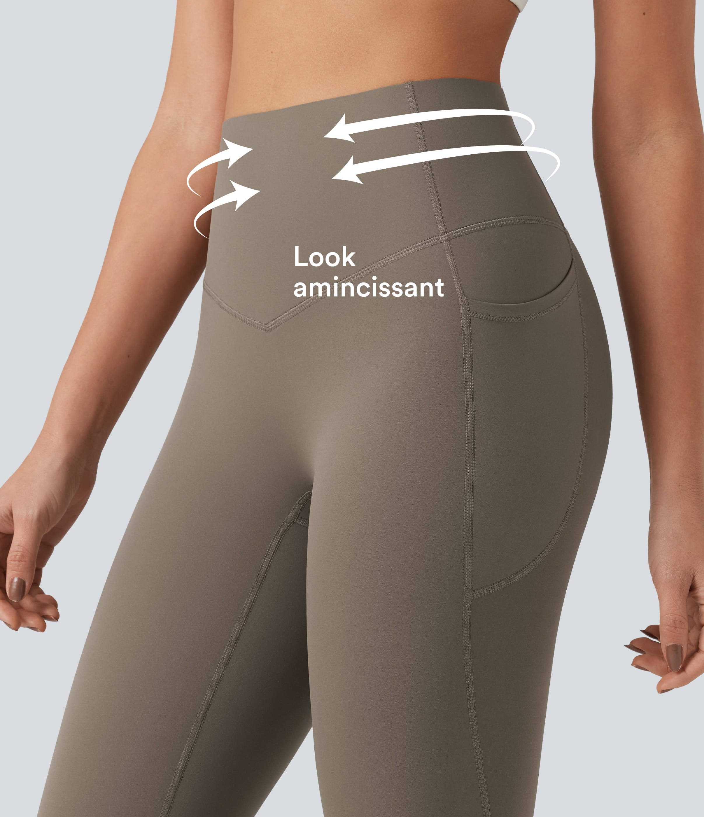 Dawn Brown Legging d'entraînement gainant taille haute avec poches Halara UltraSculpt™ / 2