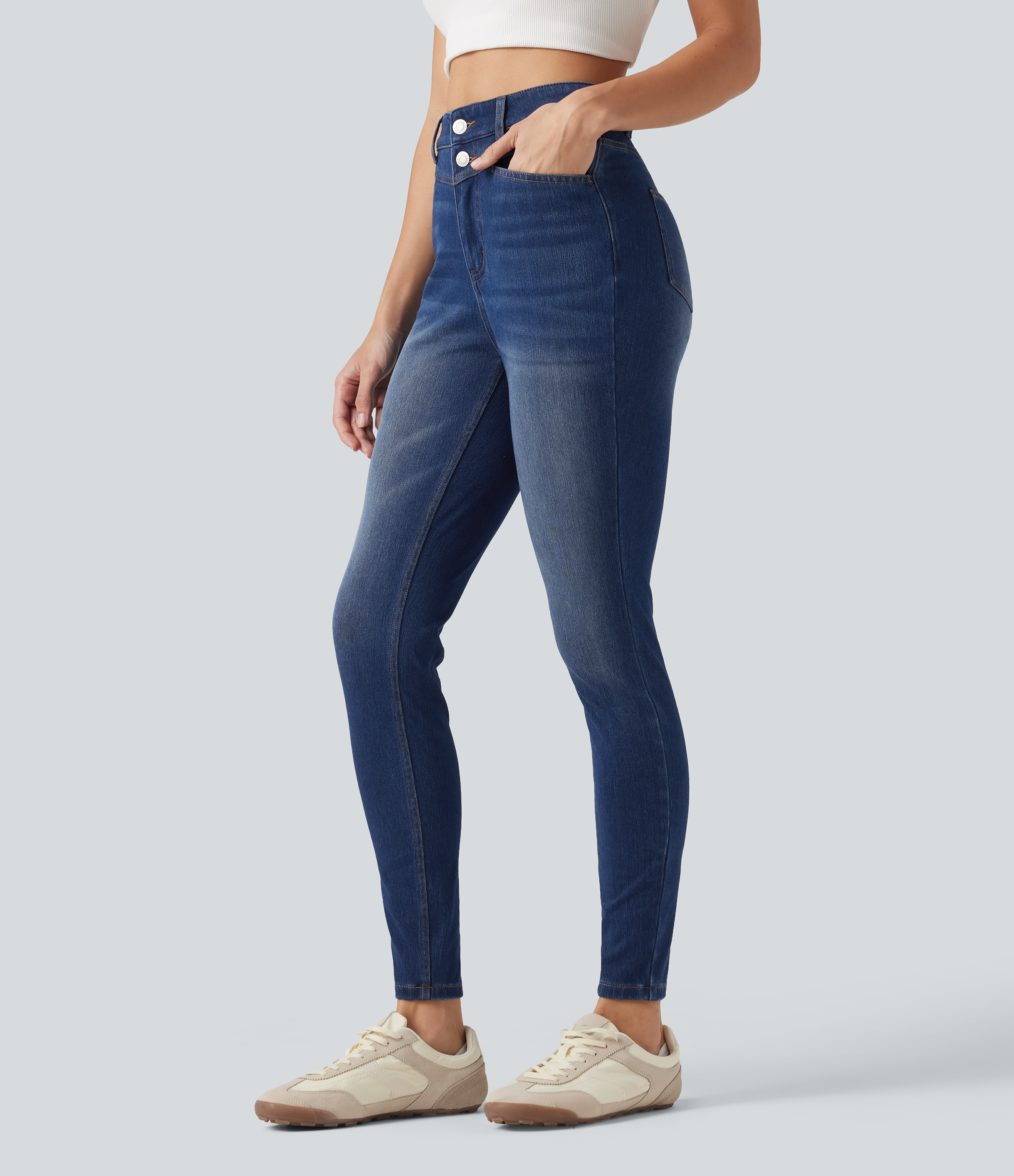 Halara Flex™ High Waisted Skinny Casual Jeans with Pockets