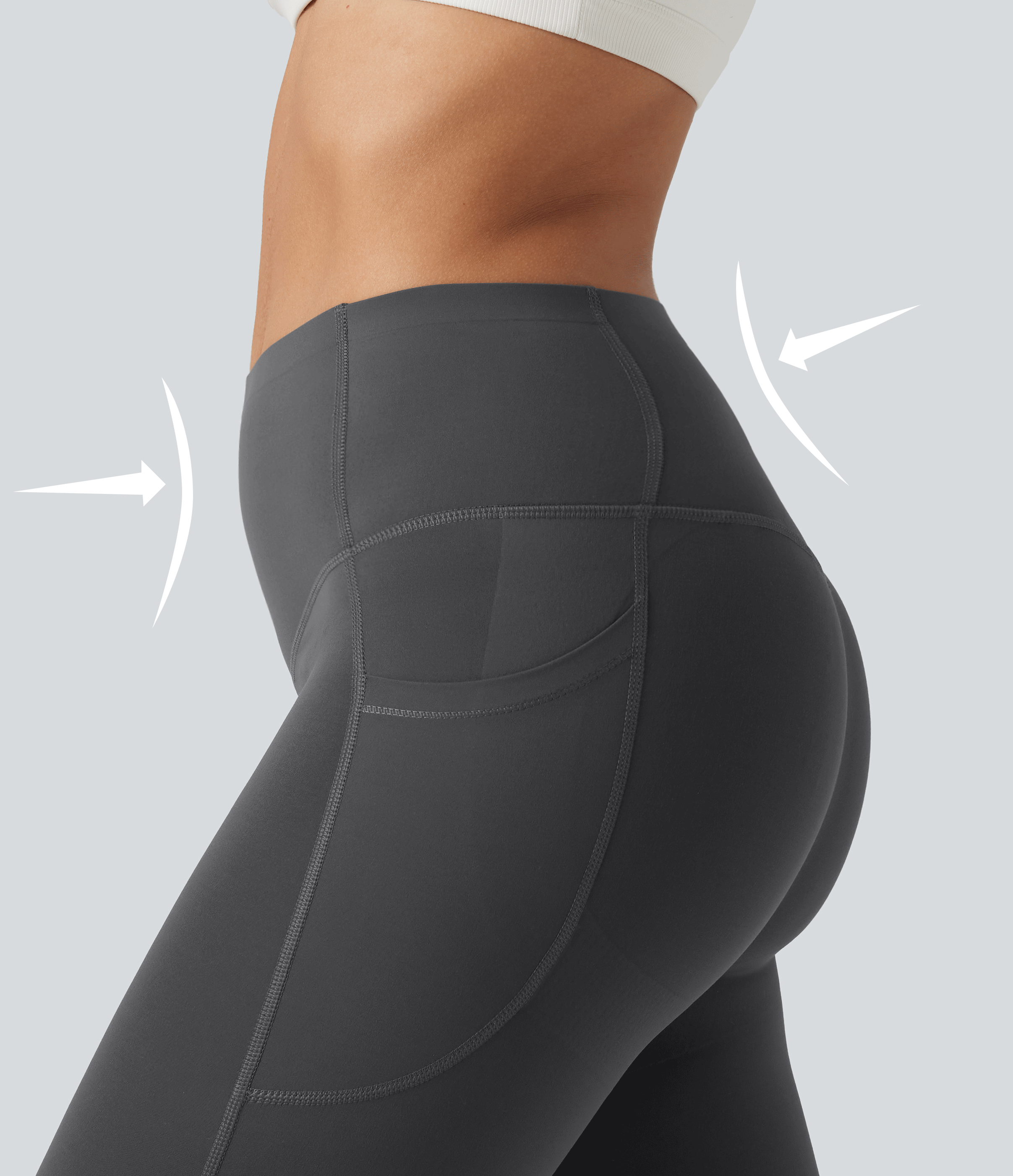 Volcanic Ash Leggings SoCinched UltraSculpt tiro alto realce glúteos control abdomen bolsillo lateral moldeador / 2
