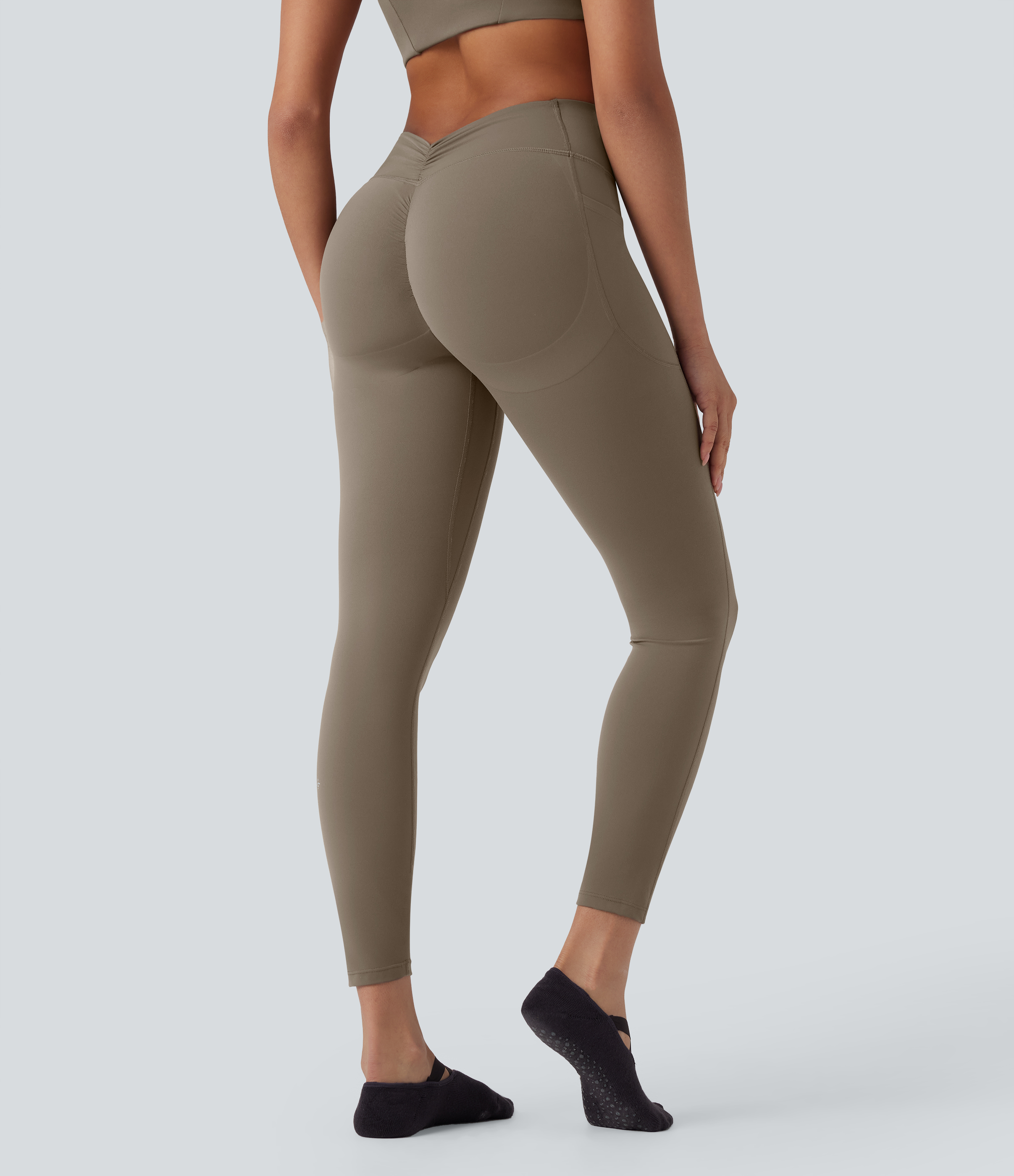 Halara UltraSculpt™ High Waisted Tummy Control Butt Lifting Ruched Pocket Shaping Yoga Leggings