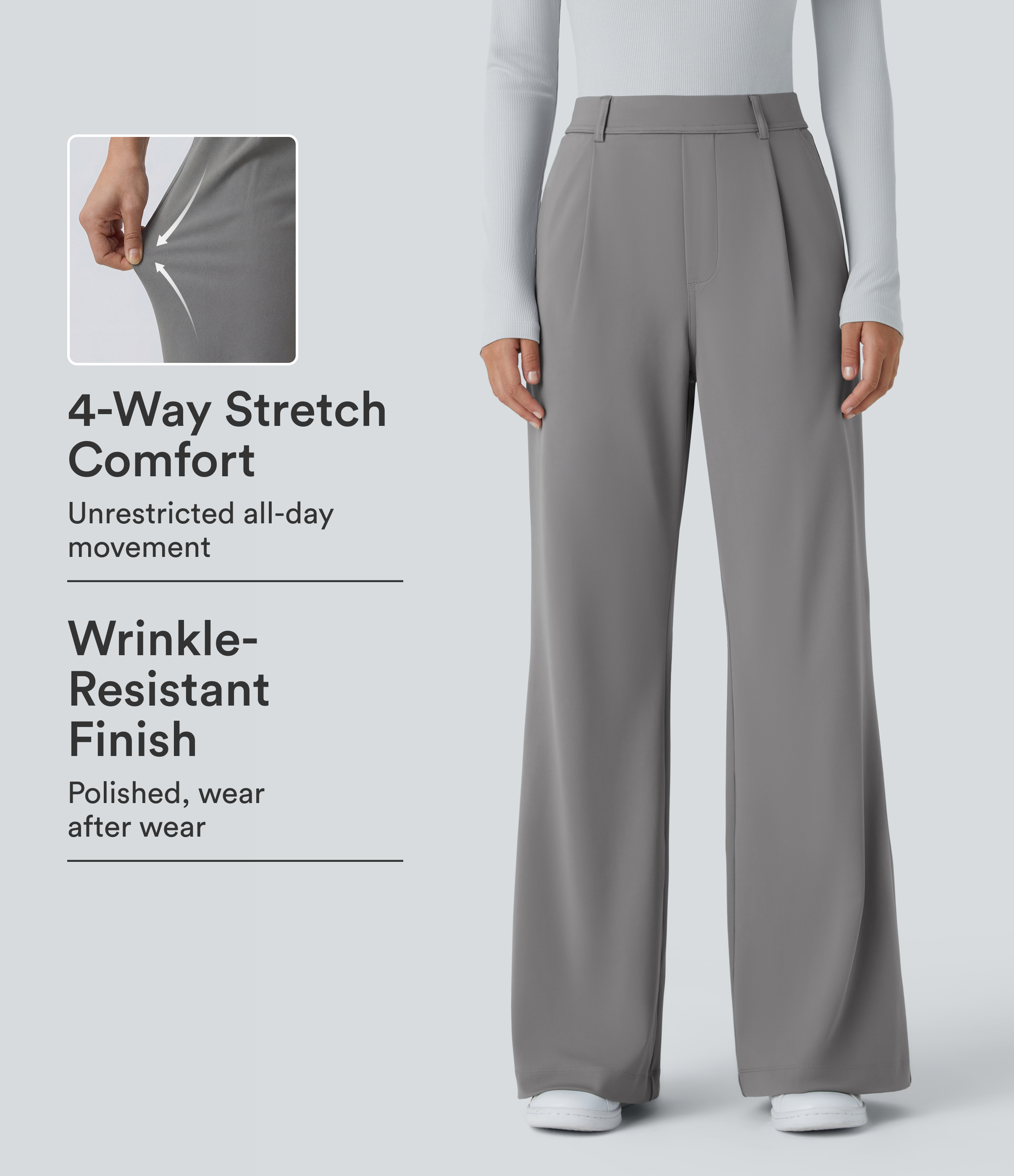 Halara Flex™ DayStretch High Waisted Pocket Work Flare Trousers