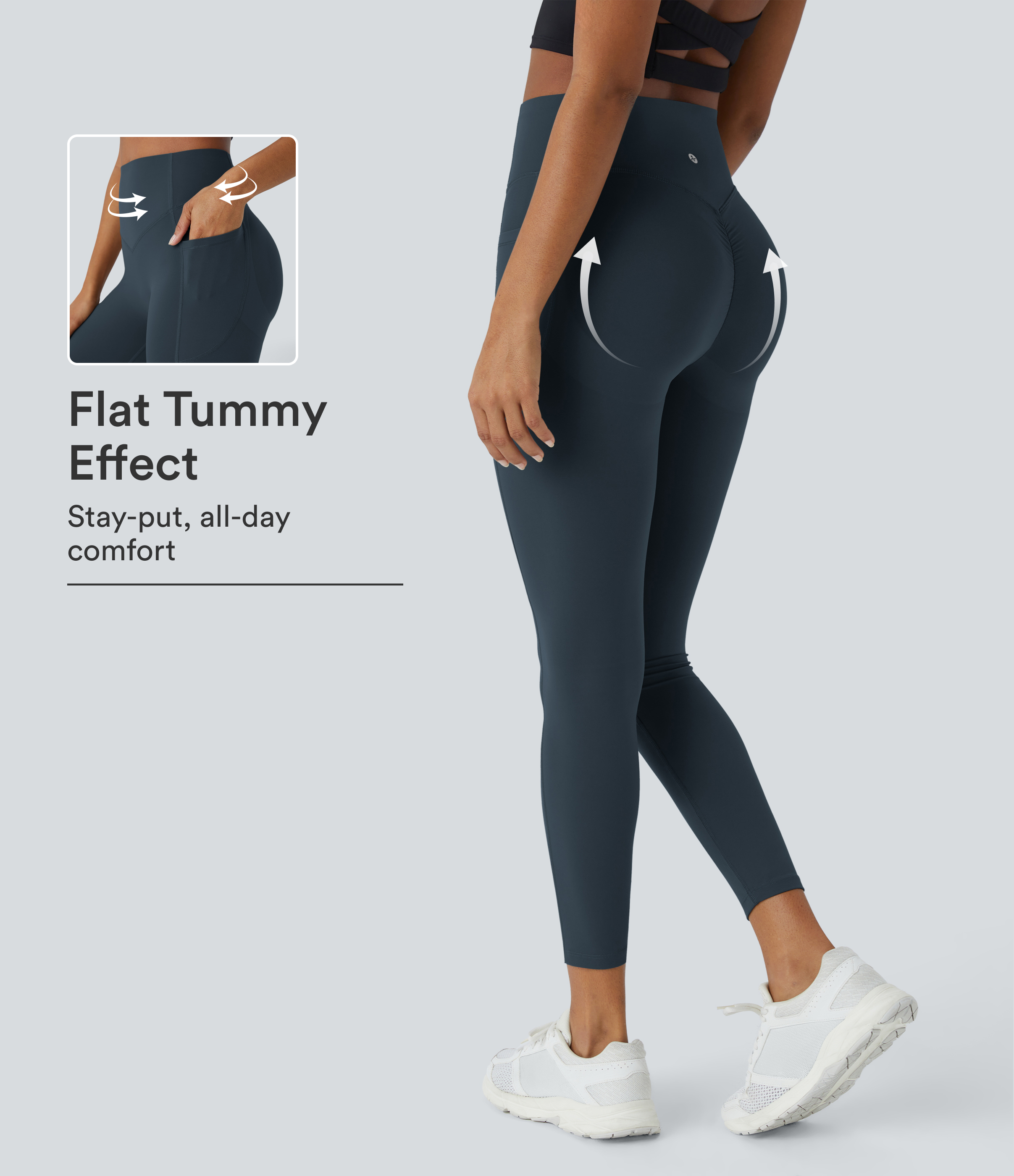 Halara UltraSculpt™ High Waisted Scrunch Butt Lifting Tummy Control Pocket Shaping Training Leggings