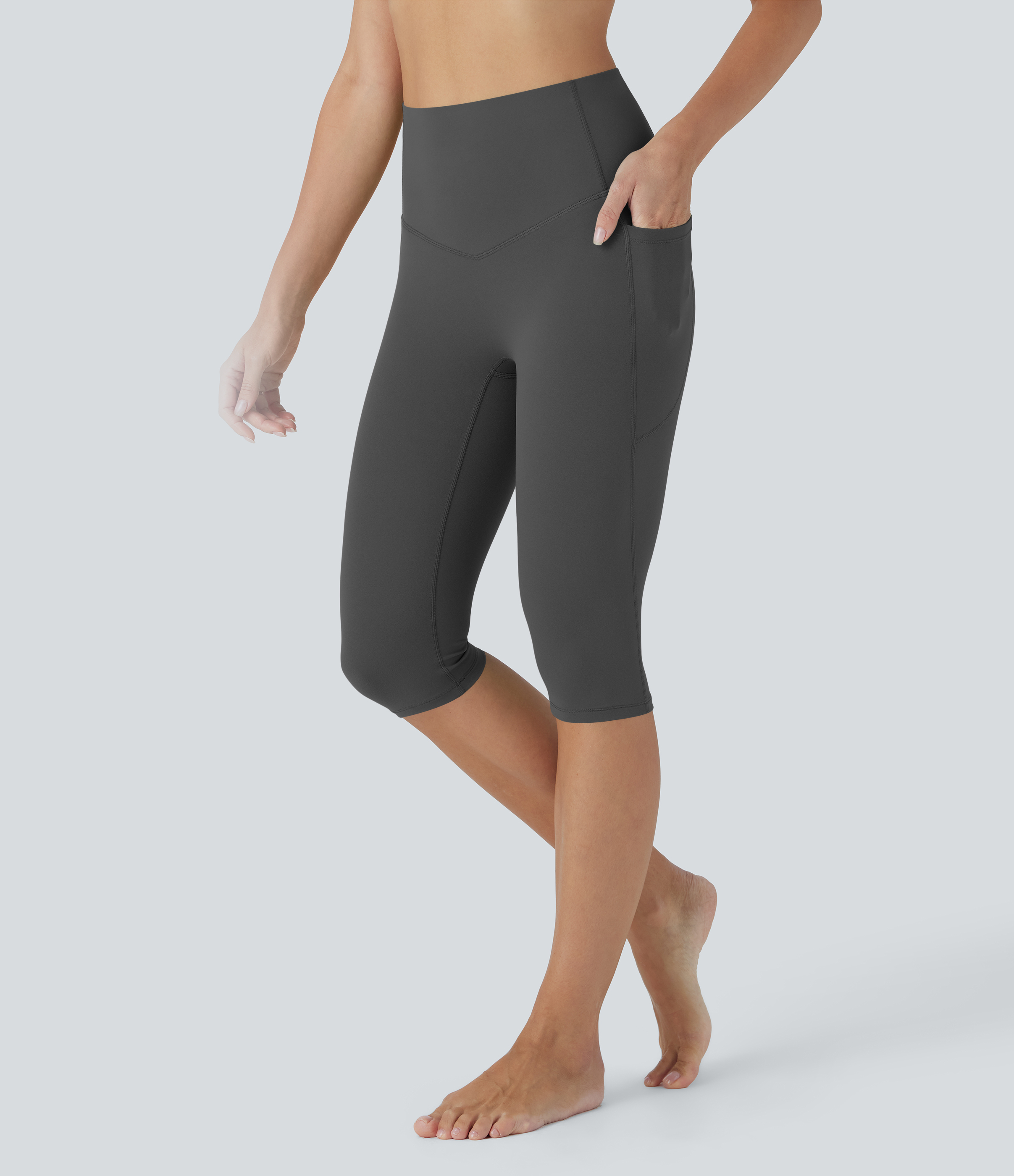 Halara UltraSculpt™ High Waisted Tummy Control Pedal Pusher Yoga Leggings with Pockets