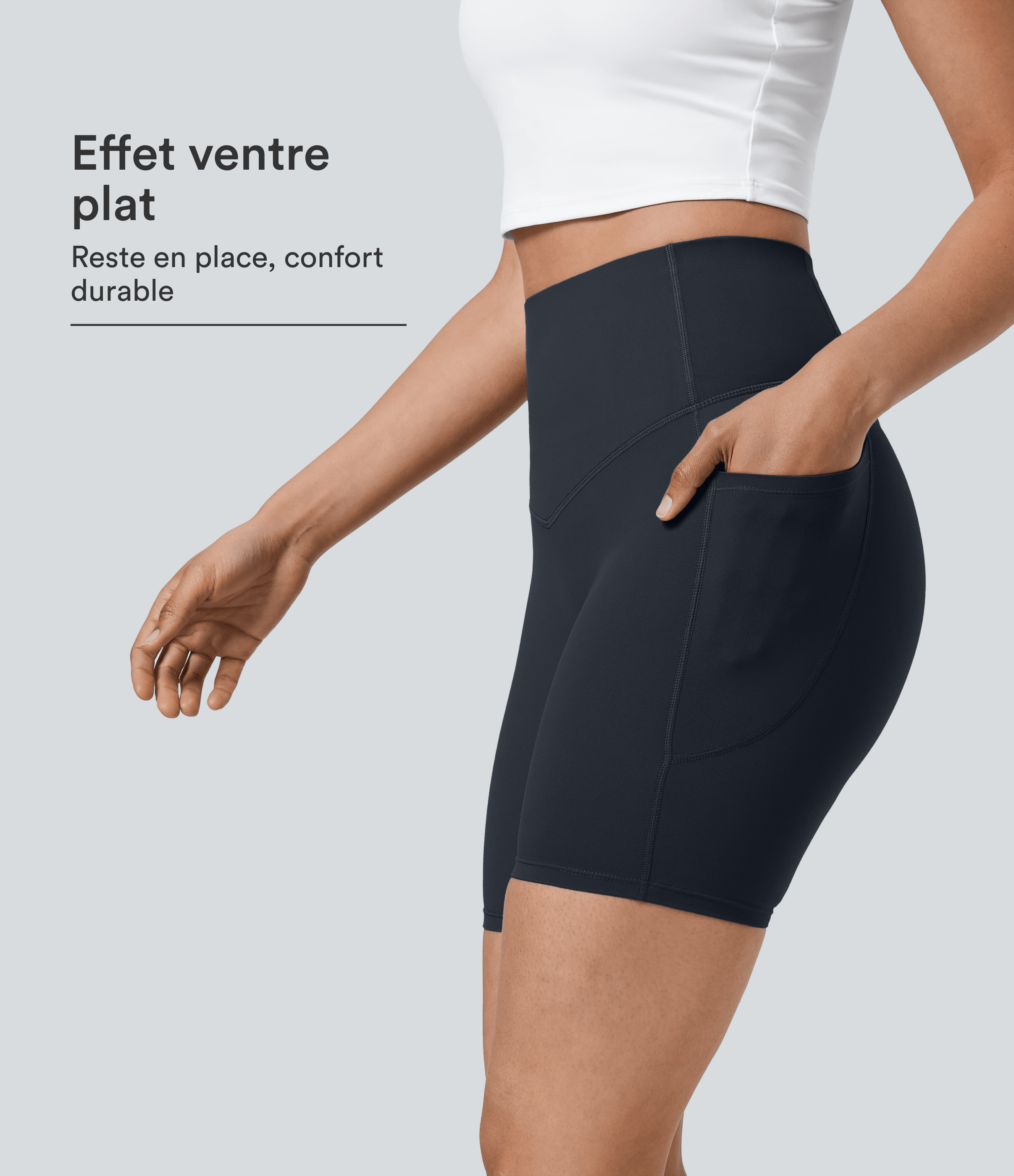 Halara UltraSculpt™ SoCinched Hohe Taille Bauchkontrolle Taschen Formende Trainings-Radlerhose 7''