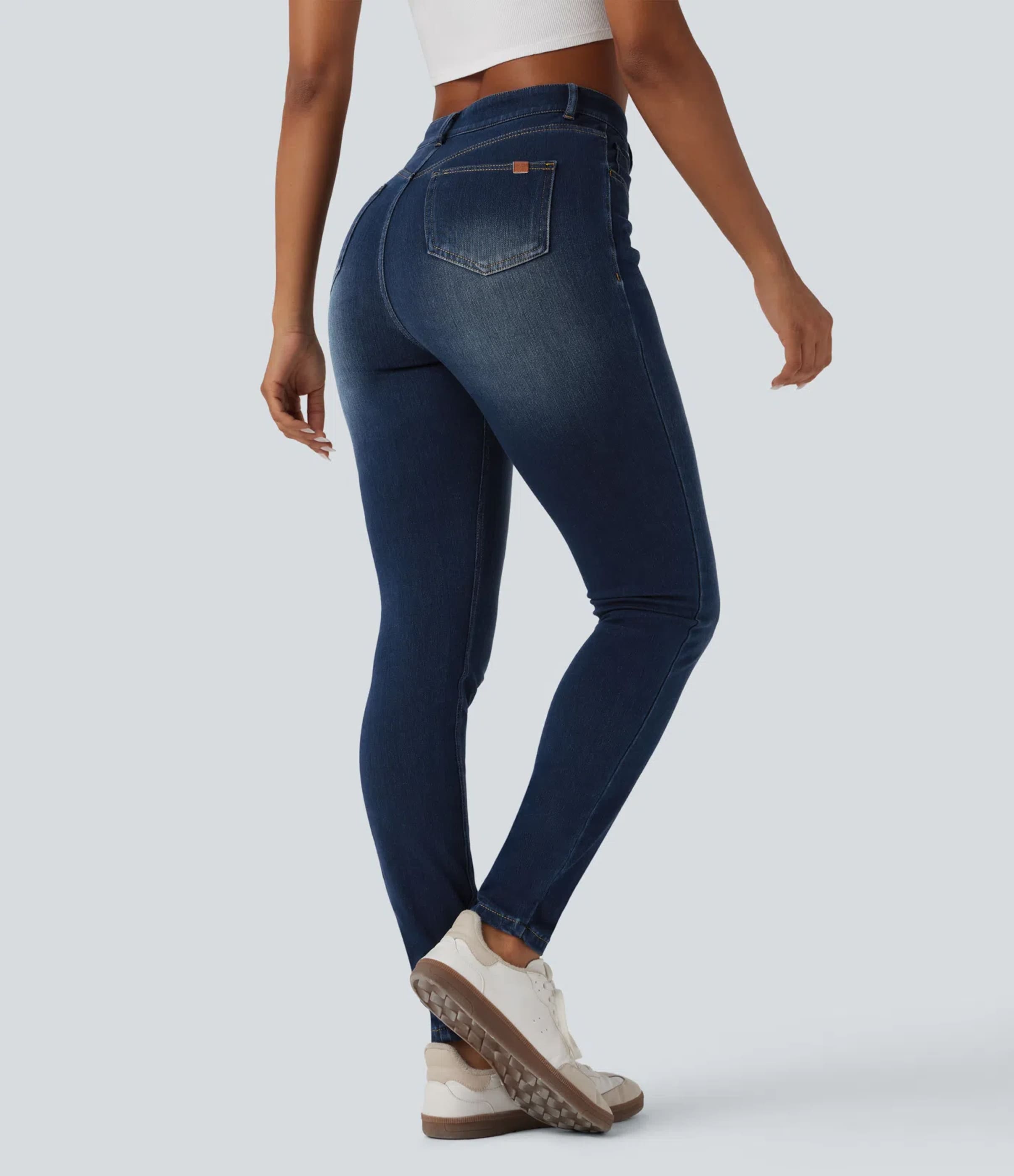 Pageant Blue Denim Halara Flex™ High Waisted Casual Skinny Jeans with Pockets / 2
