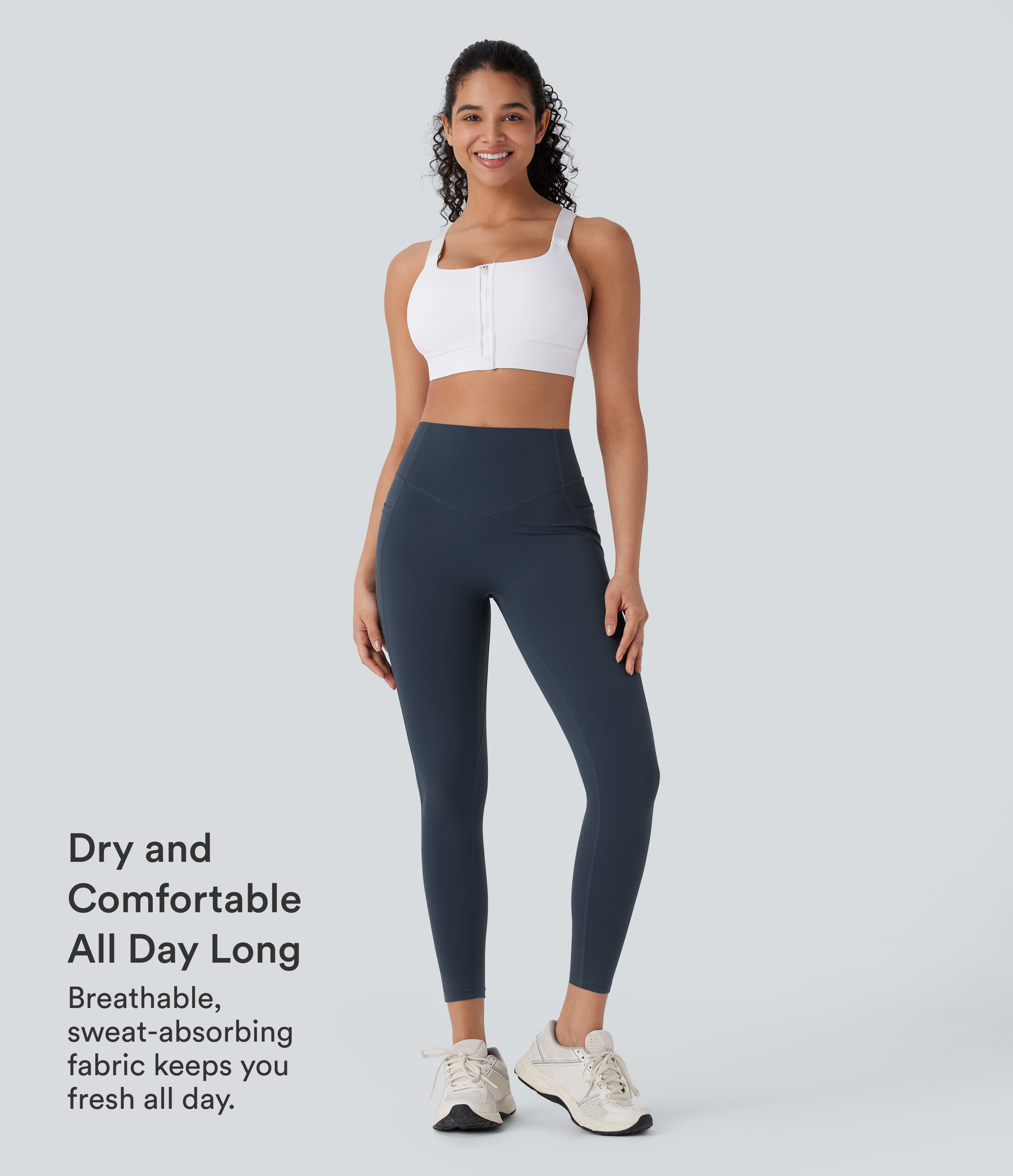 Carbon Leggings Halara UltraSculpt™ SoCinched yoga moldeador tiro alto bolsillo lateral fruncido realce glúteo control abdomen / 2