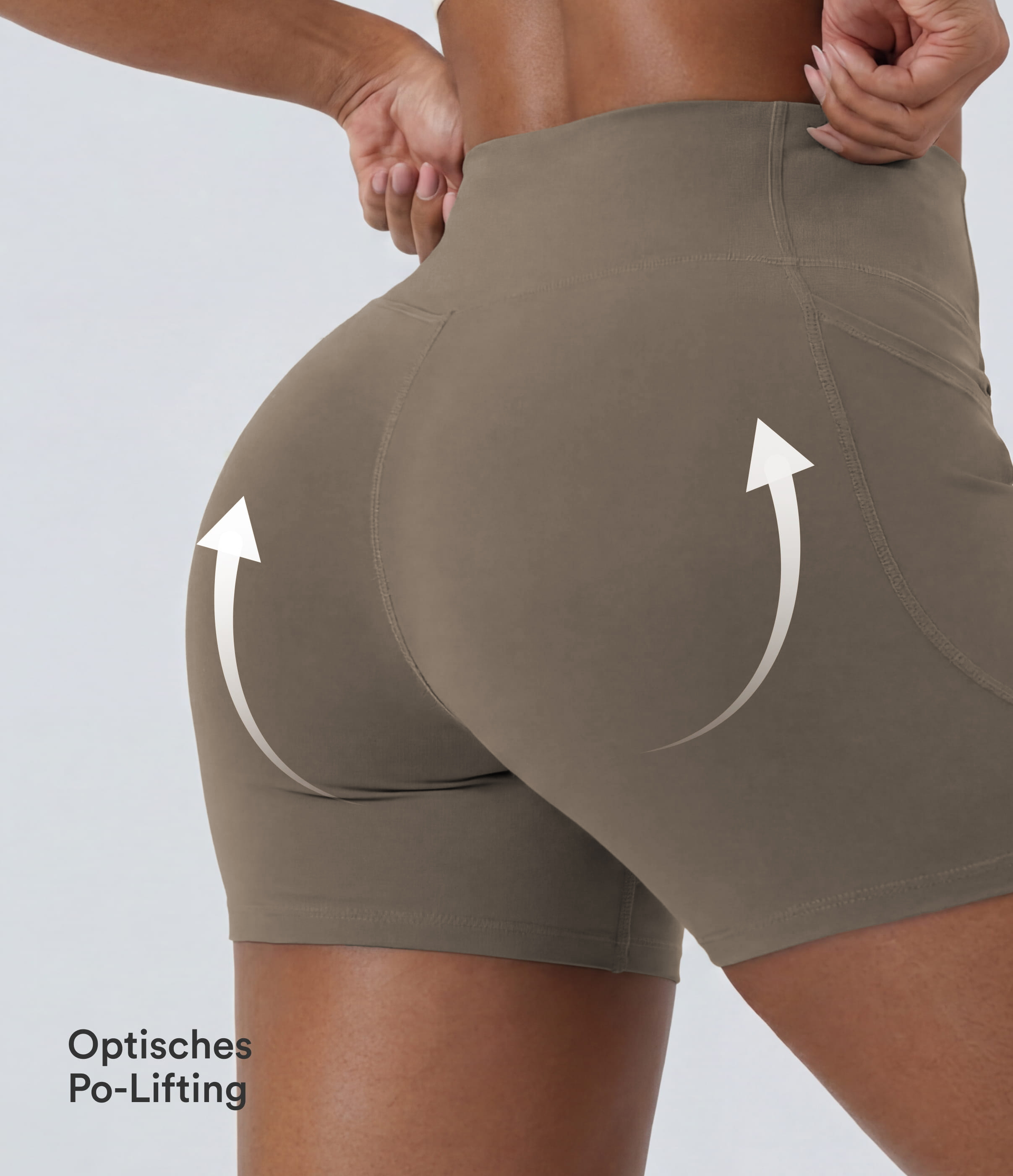 Dawn Brown Halara UltraSculpt™ - Formende Workout-Leggings mit hohem Bund, Seitentaschen und Bauchkontrolle - 12,7 cm / 2