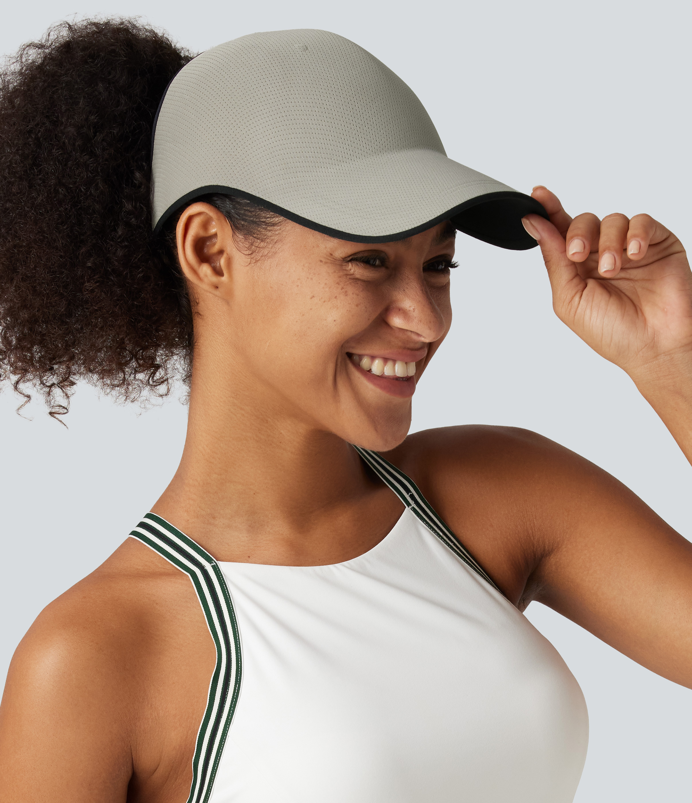 Greenish Grey Plain Baseball Cap / 2