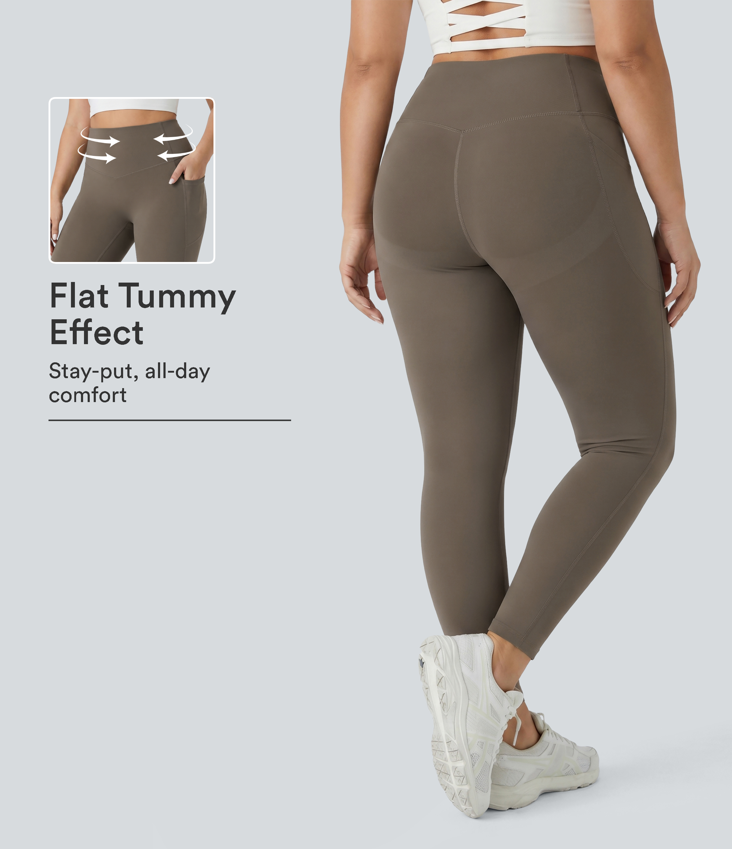 Plus Size Halara UltraSculpt™ High Waisted Butt Lifting Tummy Control Shaping Training Leggings with Pockets