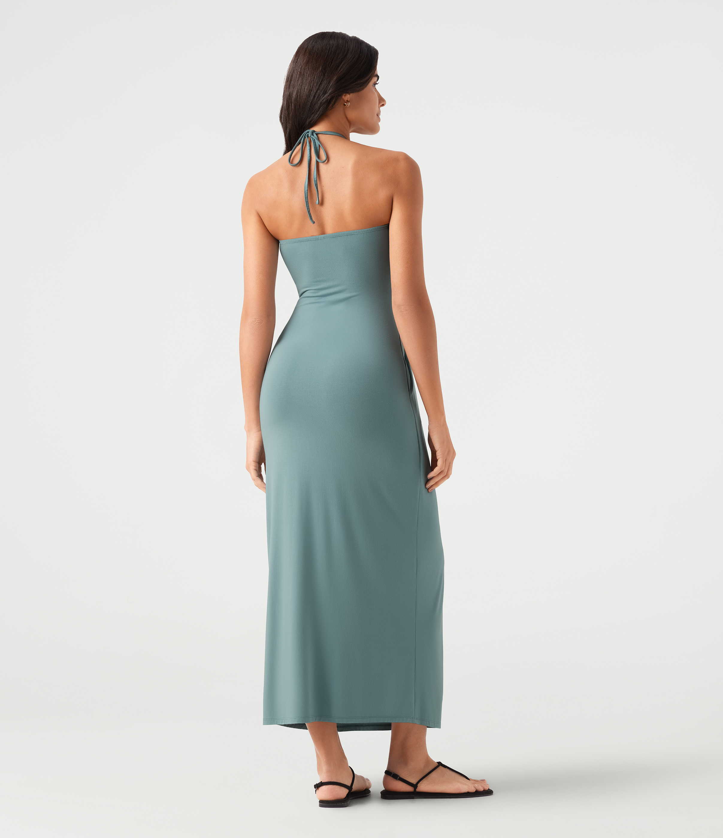 Aquifer Halter-Maxikleid mit Bindeband am Rücken und Taschen / 2