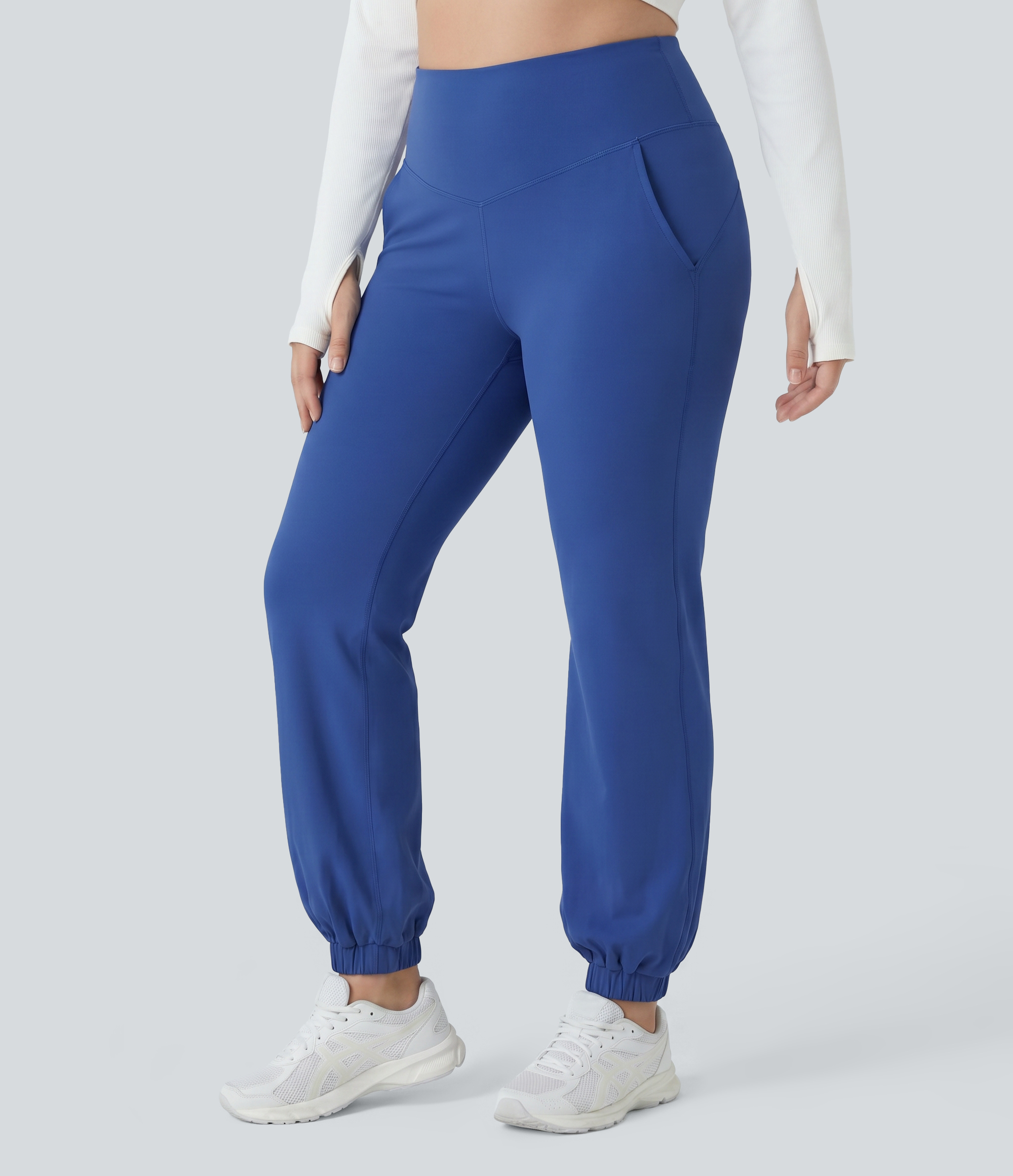 Plus Size SoftlyZero™ High Waisted Tummy Control Dance Balloon Joggers with Pockets-UPF50+