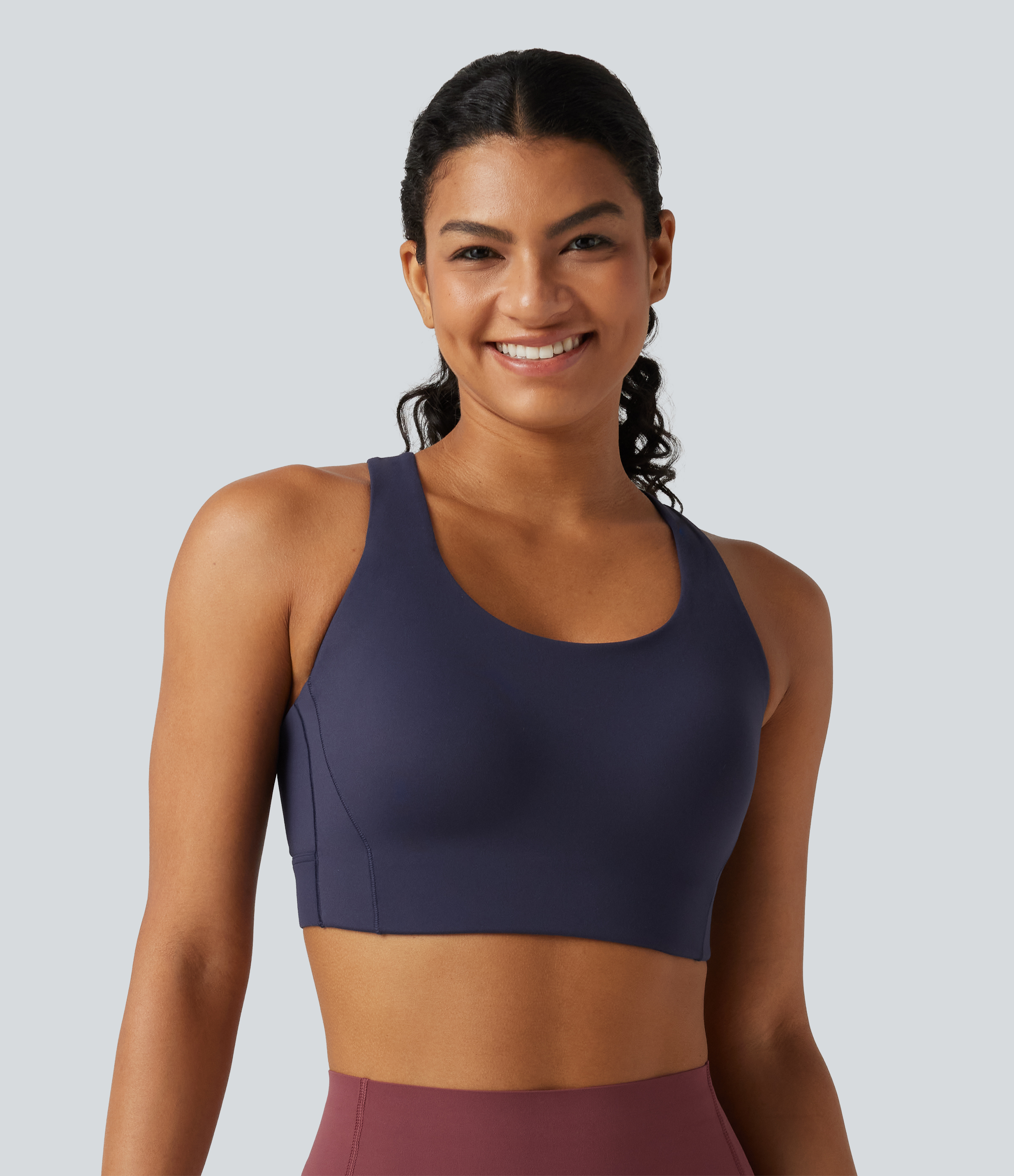 Always in a Mood - Dark Blue Brassière de running à maintien élevé, encolure en U, dos ajouré, rembourrage non amovible / 2