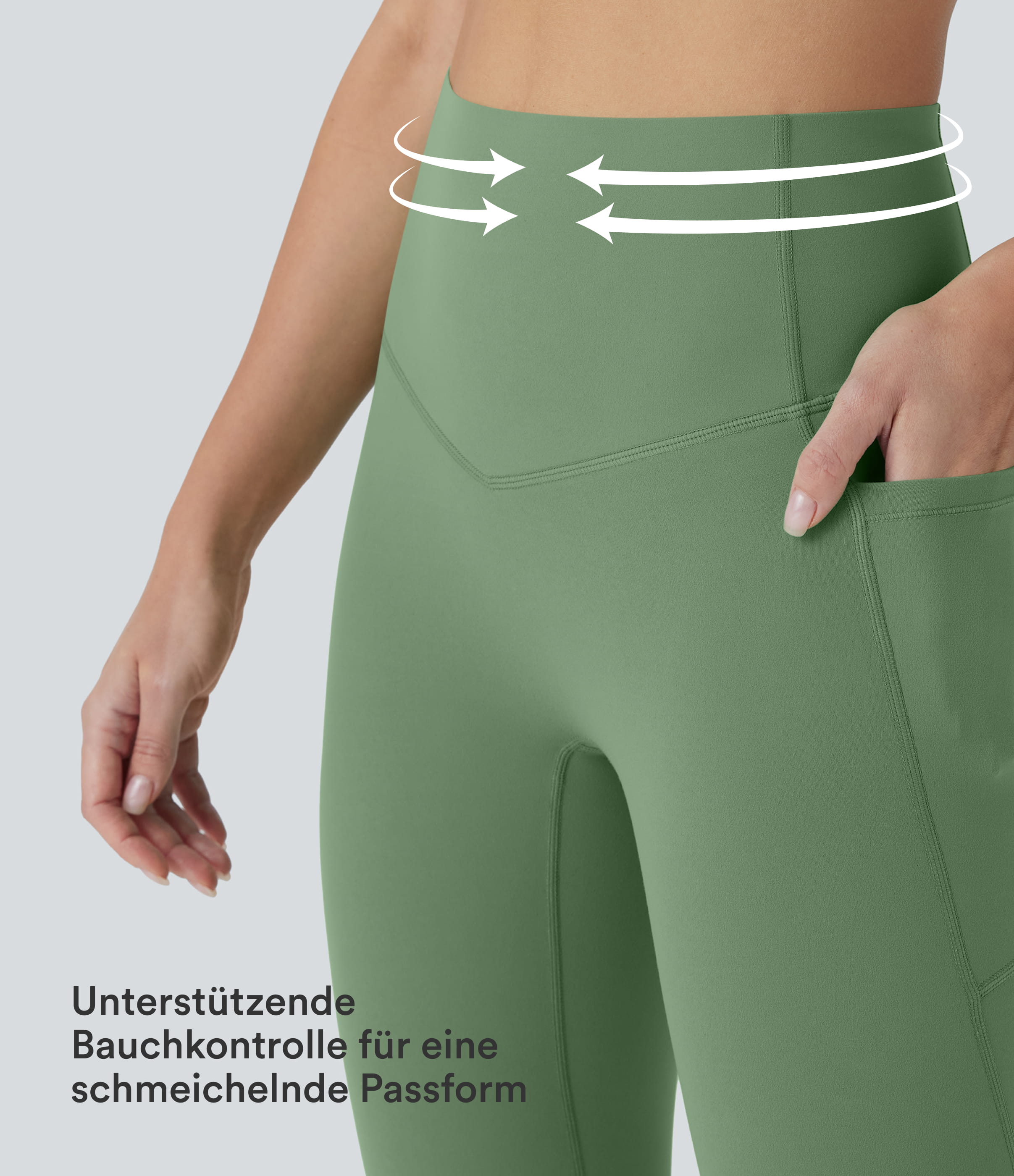 Kashmir Halara UltraSculpt™ - Pedal-Pusher-Yoga-Leggings mit hohem Bund, Seitentaschen und Bauchkontrolle / 2