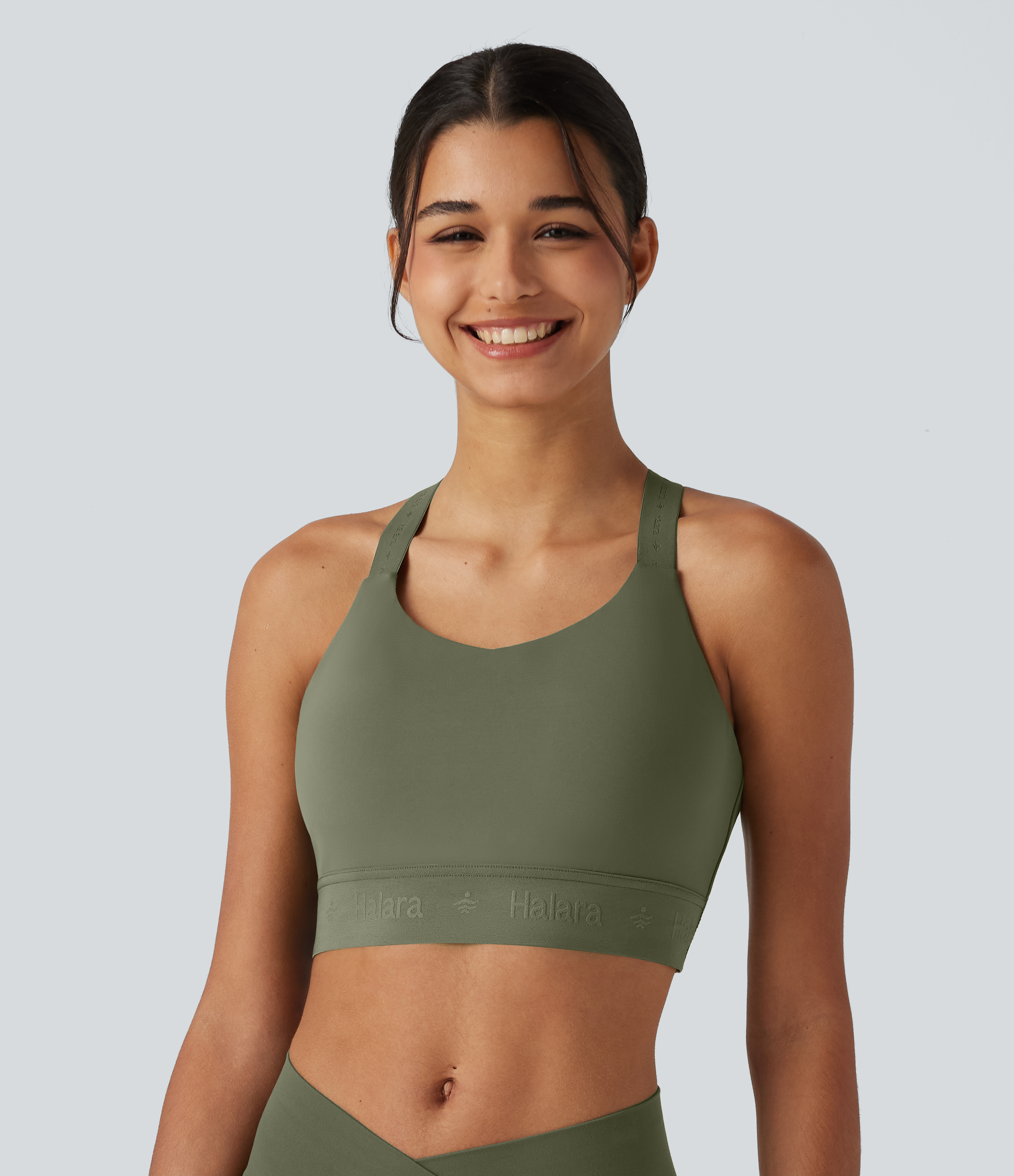 SpeedWave™ Medium Support U Neck Built-in Bra Quick Dry Running Sports Bra DD-F Cups