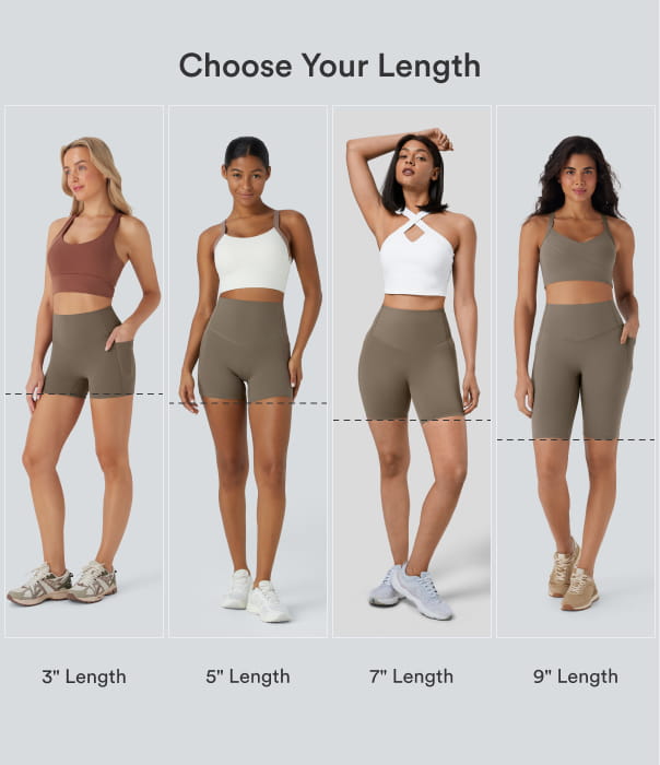 Dawn Brown Halara UltraSculpt™ High Waisted Tummy Control Pocket Shaping Training Biker Shorts 9'' / 2