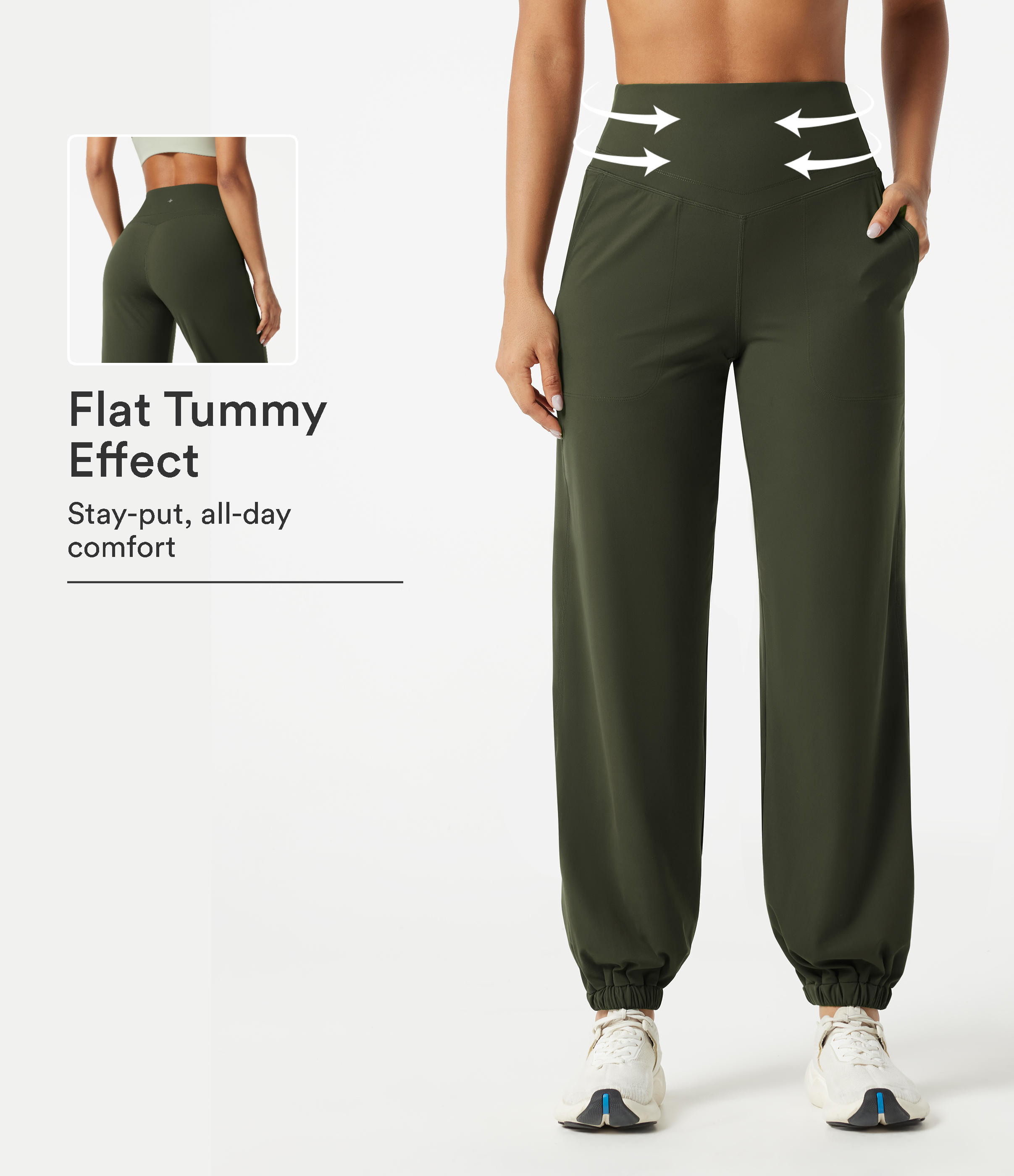 Halara UltraSculpt™ High Waisted Tummy Control Tapered Yoga Joggers with Pockets