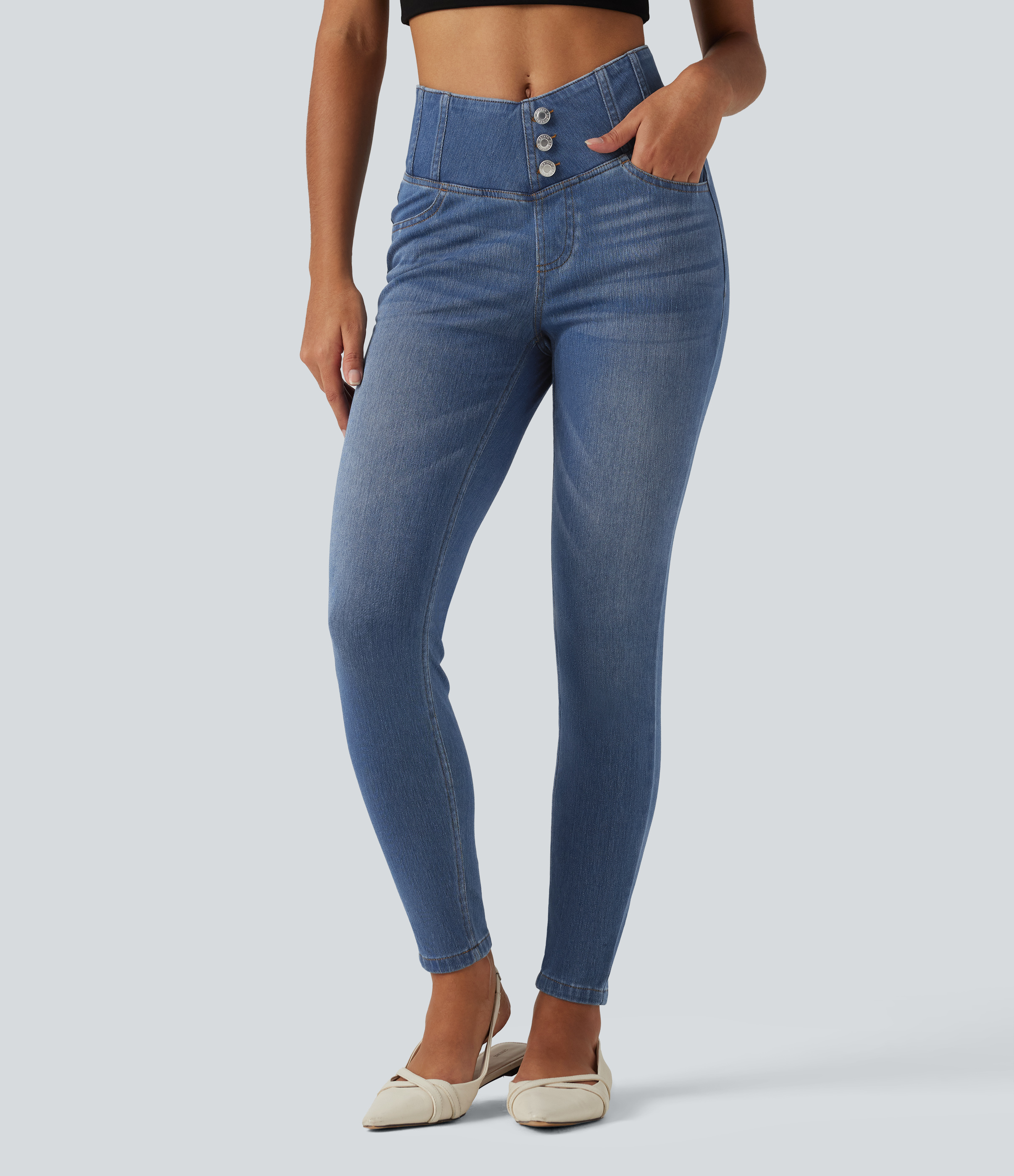 Halara Flex™ High Waisted Skinny Casual Jeans with Pockets