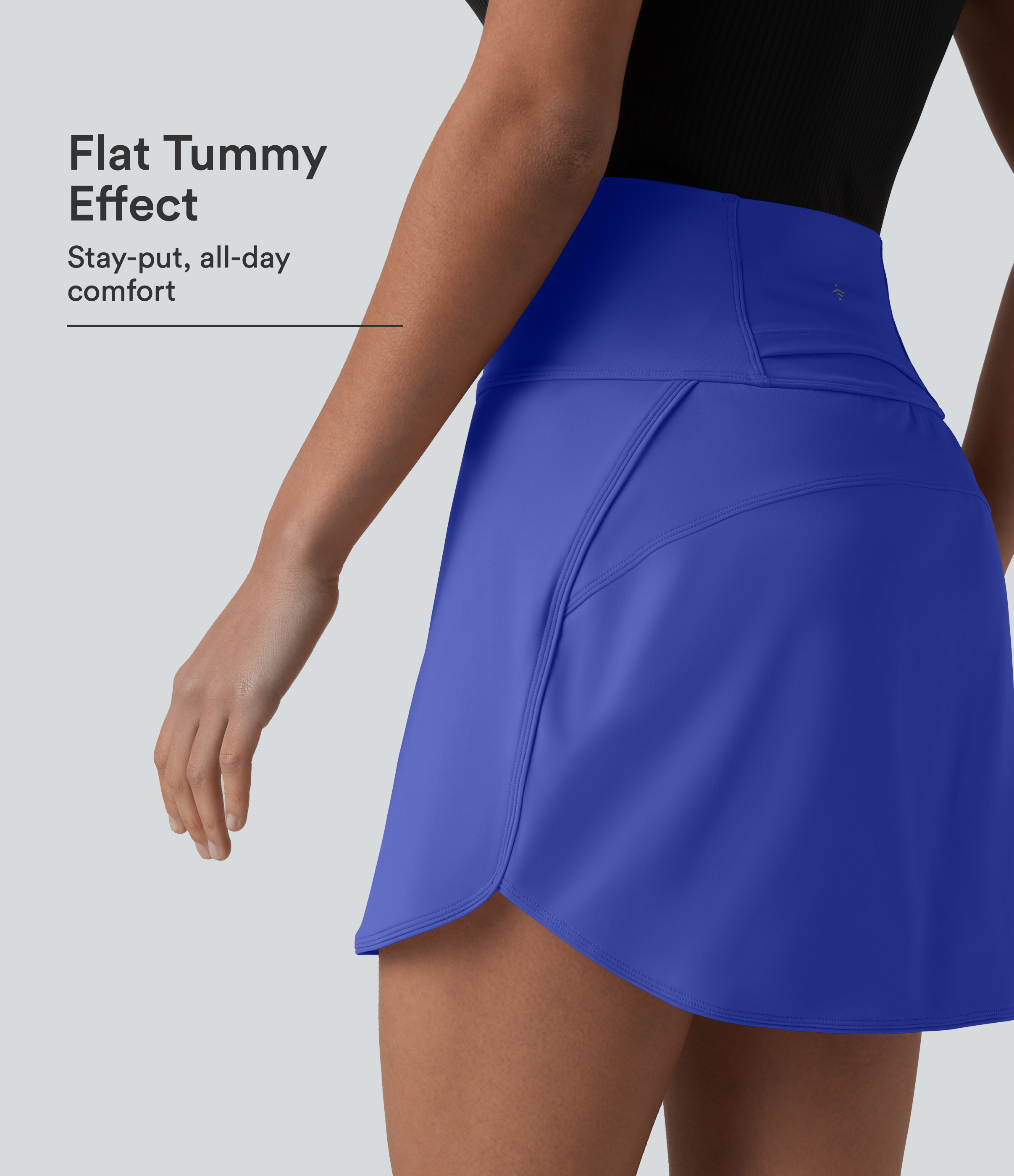 SoftlyZero™ Airy Ultra High-Waist Tummy Control Curved Hem 2-in-1 Cool Touch Golf Mini Skirt with Pockets