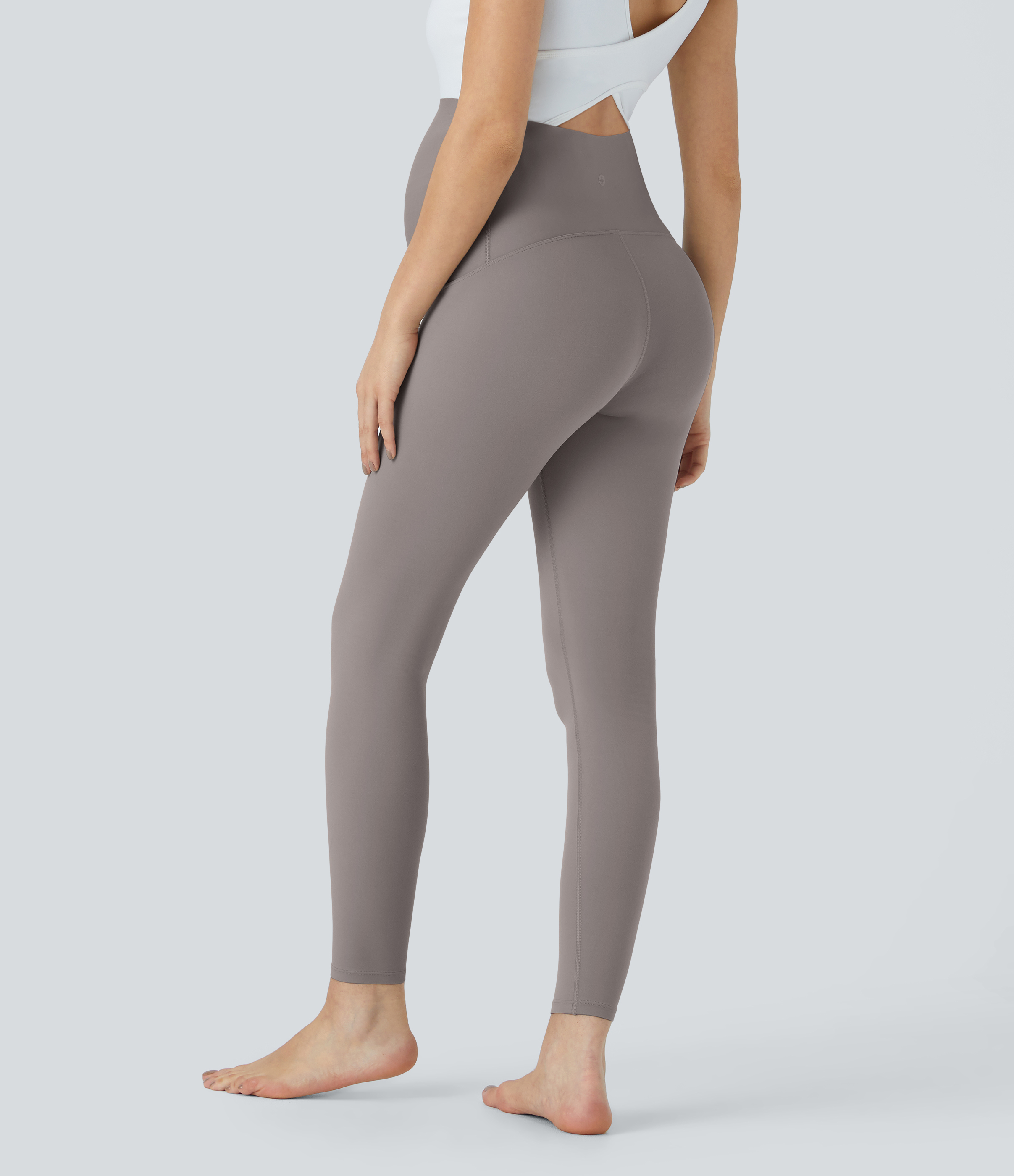 Steel Gray Leggings premamá Softlyzero™ yoga tiro superalto 7/8 pulgada-UPF50+ / 2