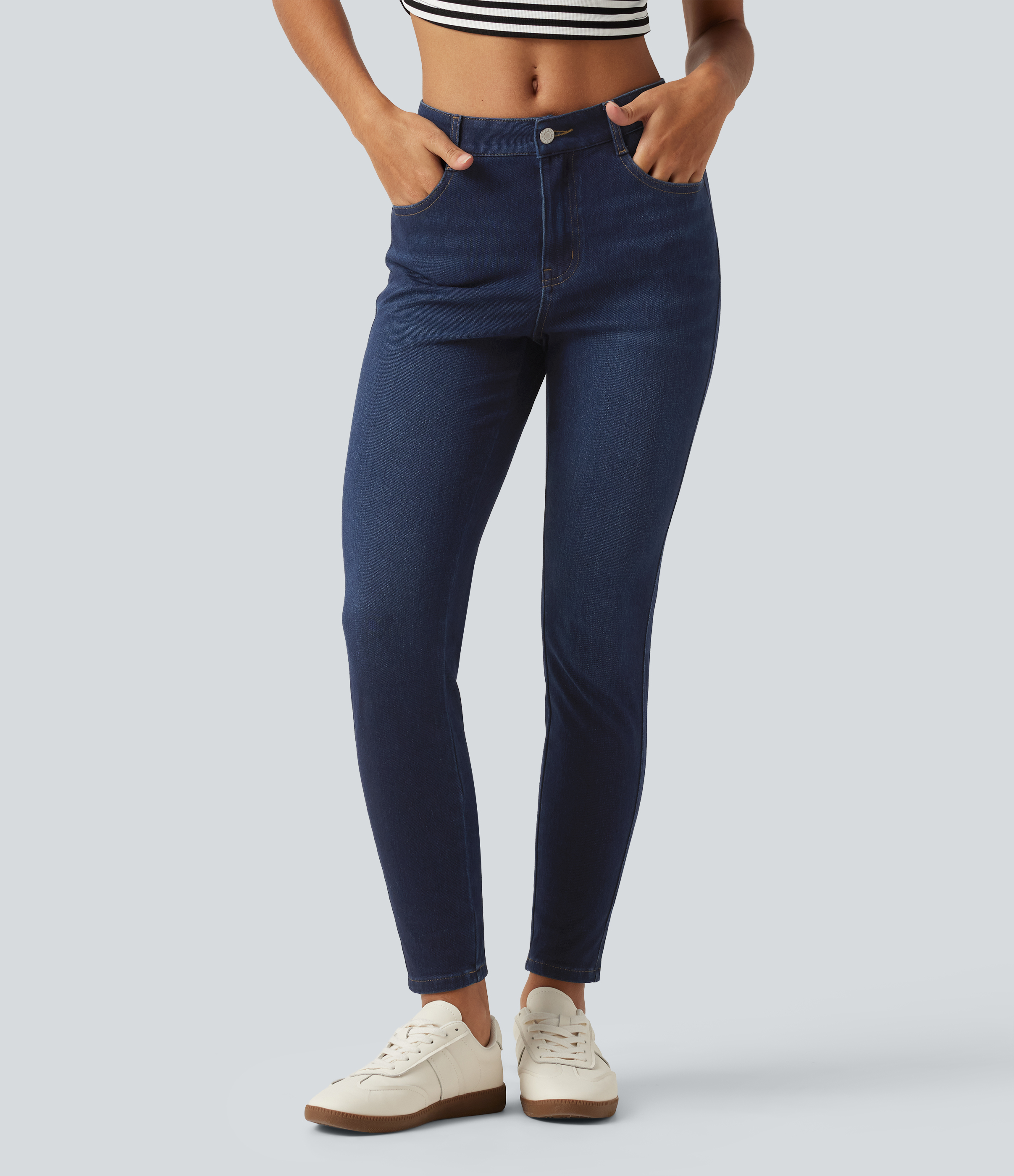 Halara Flex™ Mid Rise Skinny Casual Jeans with Pockets