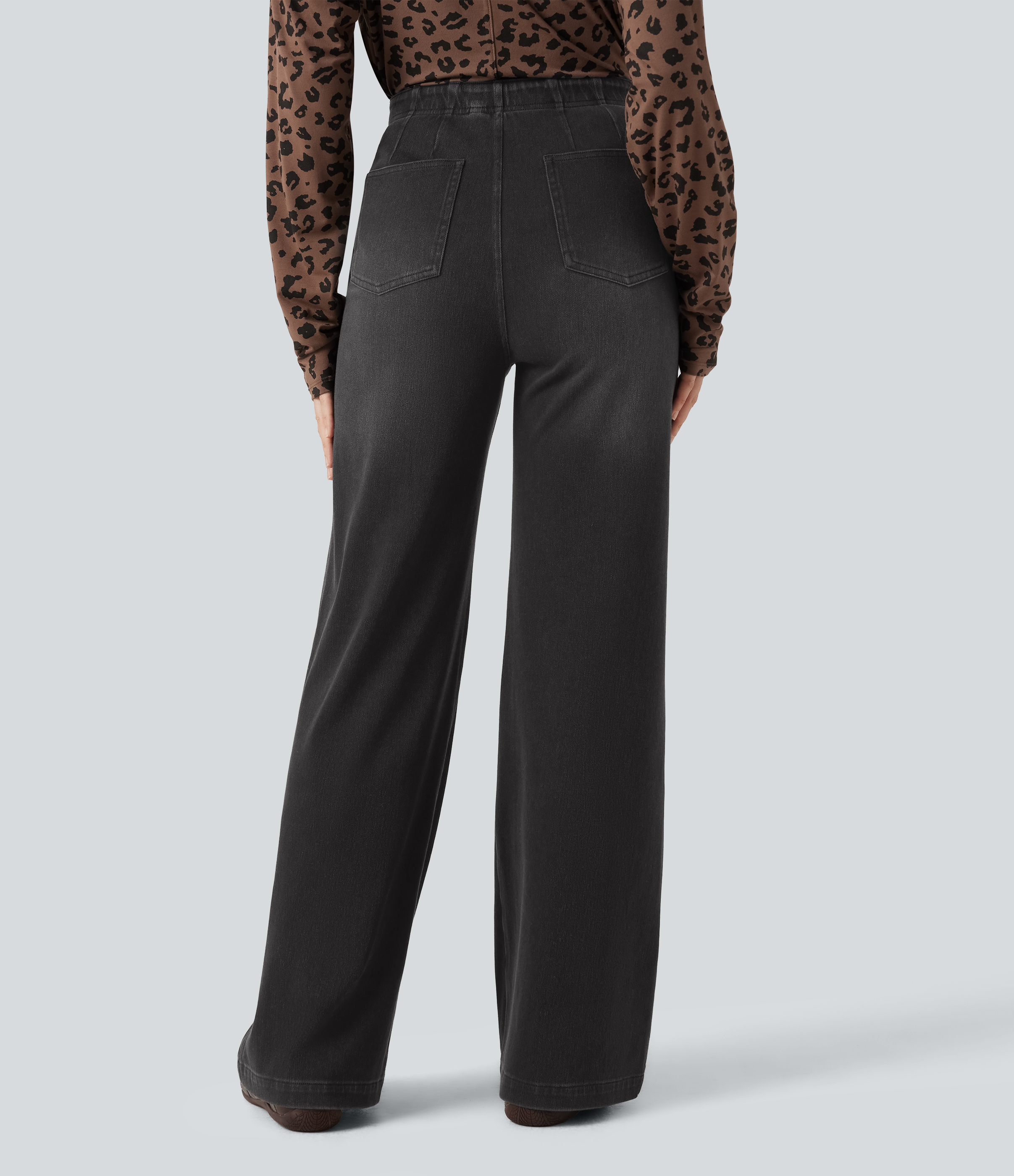 Poppy Seed Denim Halara Flex™ High Waisted Wide Leg Jeans with Pockets / 2