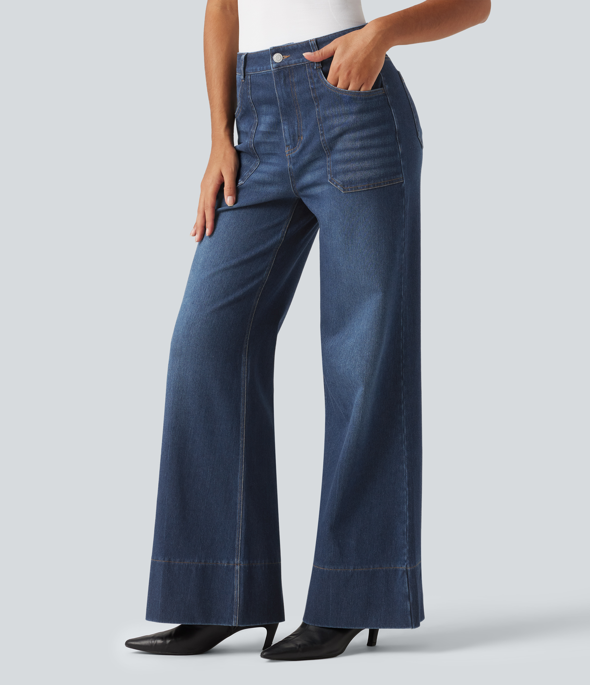 Halara Flex™ High Waisted Flare Jeans with Pockets