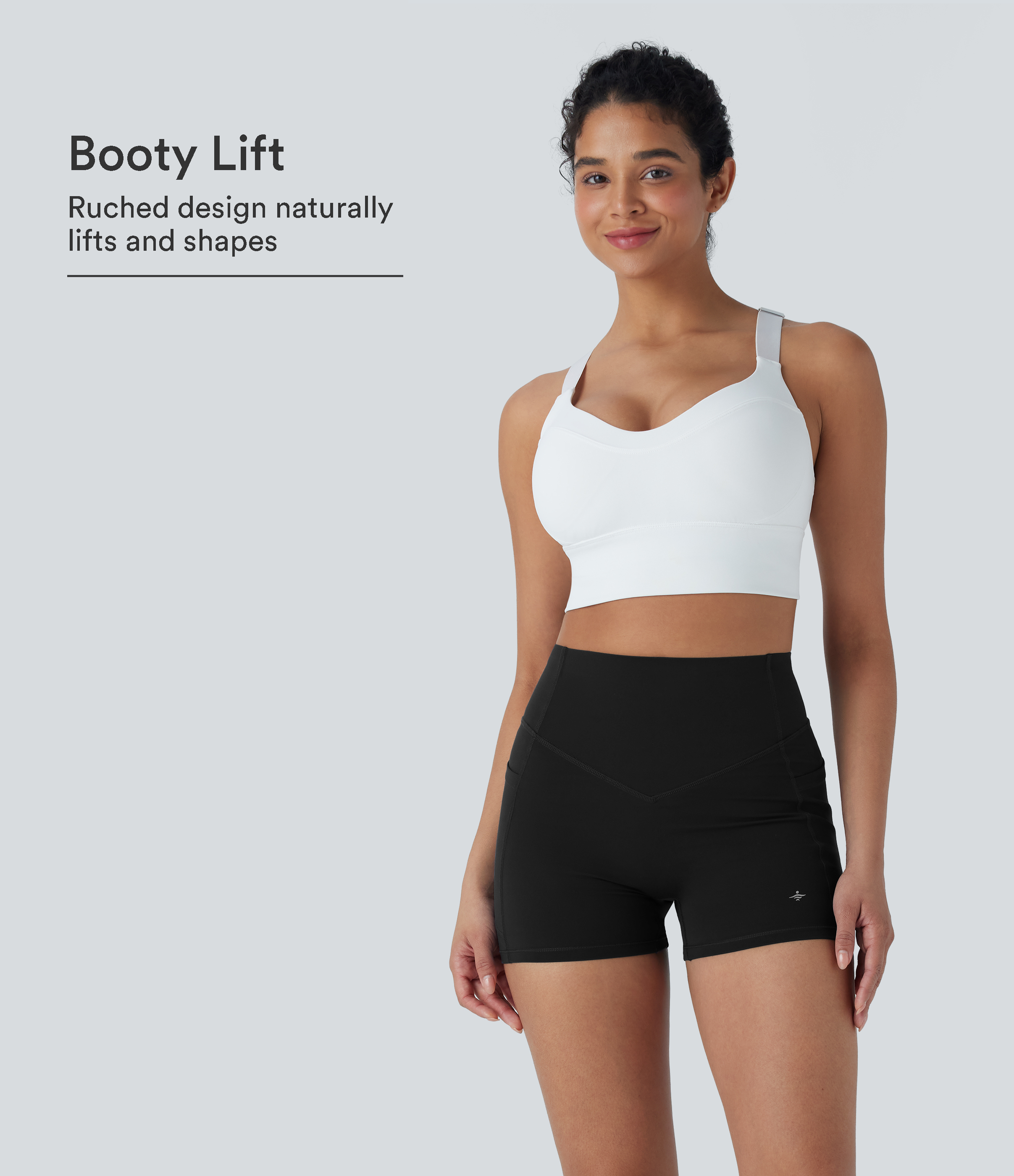 Halara UltraSculpt™ High Waisted Tummy Control Butt Lifting Ruched Shaping Yoga Biker Shorts 3'' with Pockets