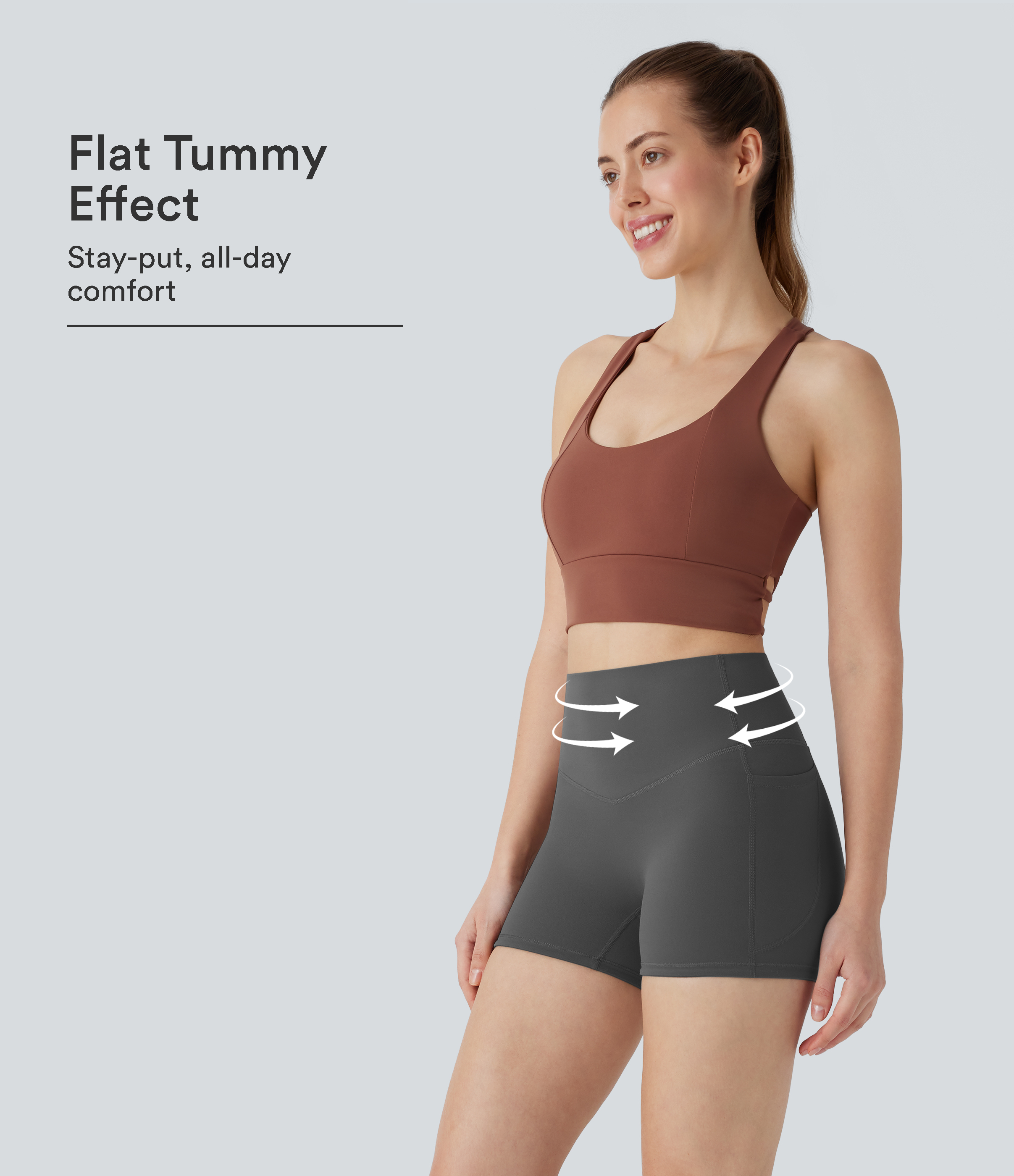 Halara UltraSculpt™ High Waisted Tummy Control Pocket Shaping Training Biker Shorts 3''