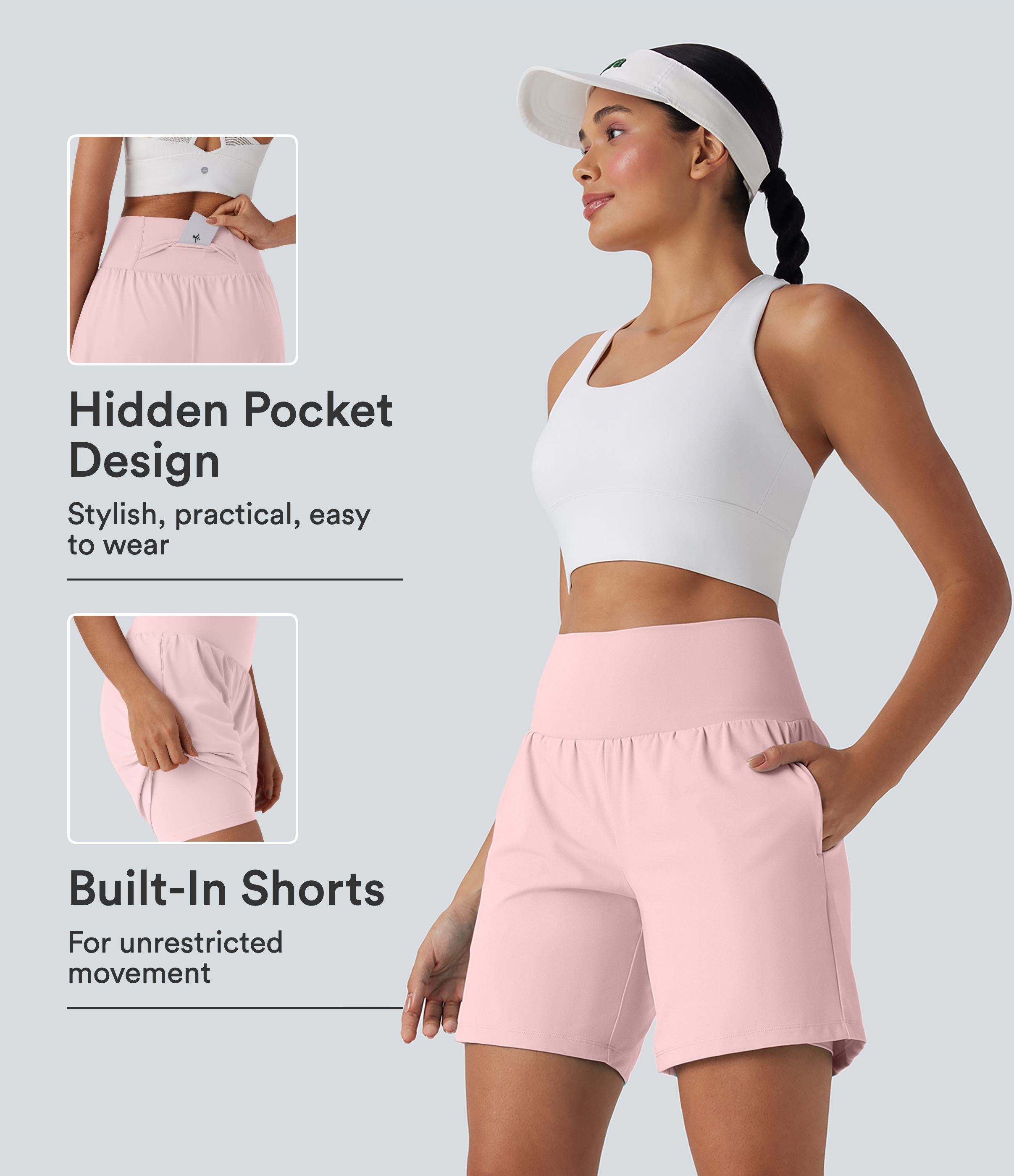 SoftlyZero™ Airy Super High Waisted 2-in-1 InstantCool Yoga Shorts 7" with Pockets