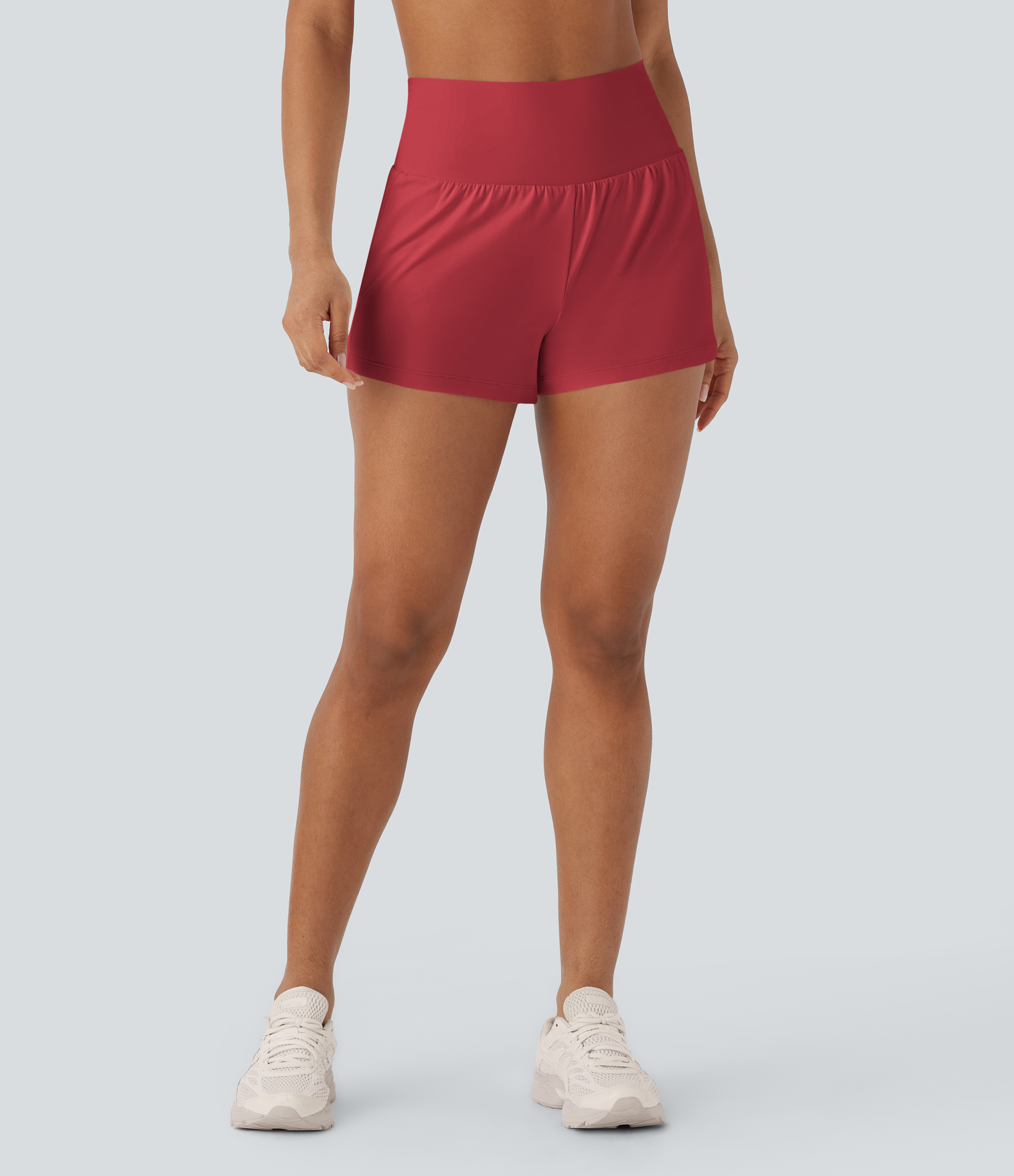 SoftlyZero™ Airy Super High Waisted 2-in-1 InstantCool Yoga Shorts with Pockets