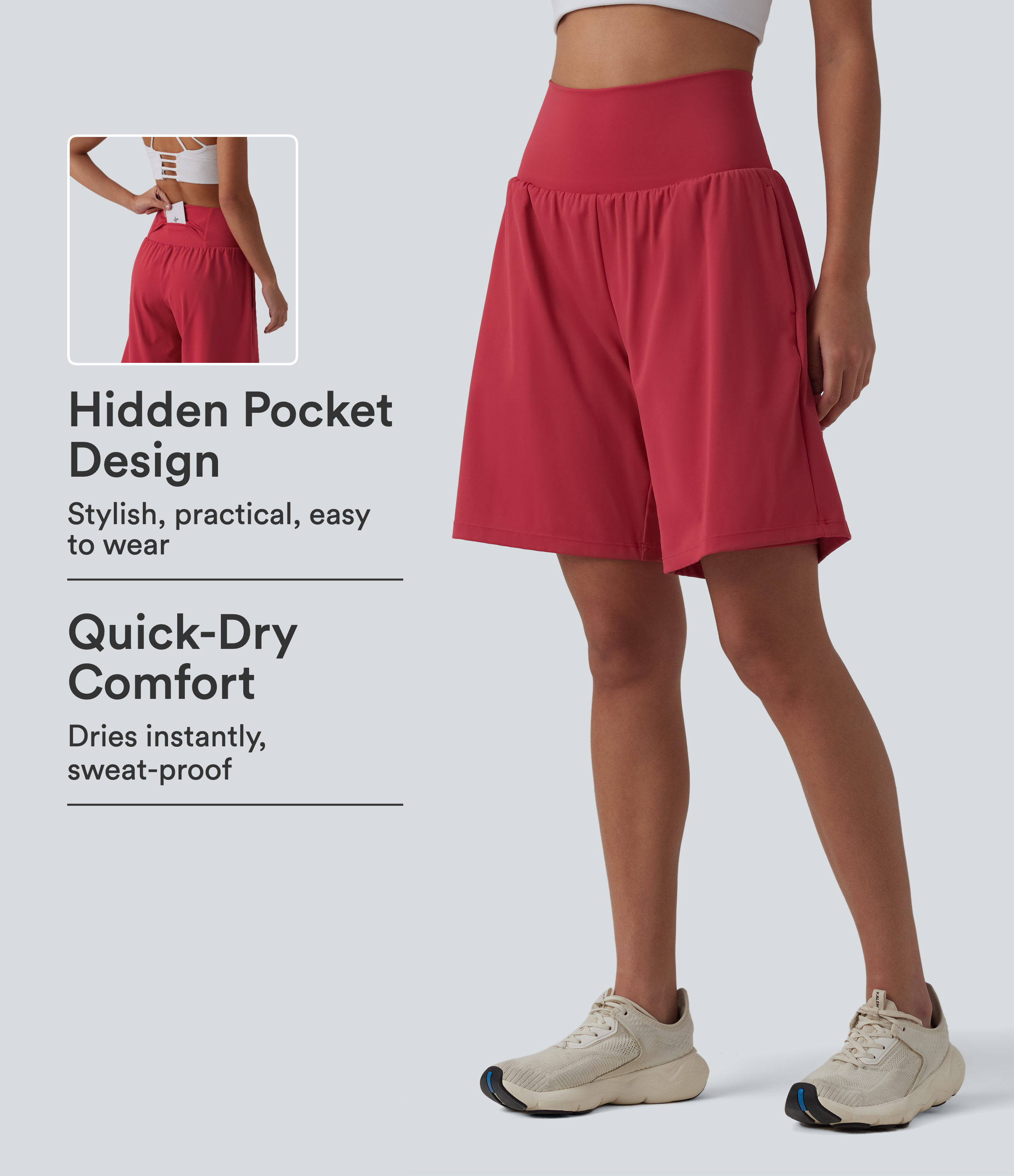 SoftlyZero™ Airy Super High Waisted 2-in-1 InstantCool Yoga Shorts 9" with Pockets