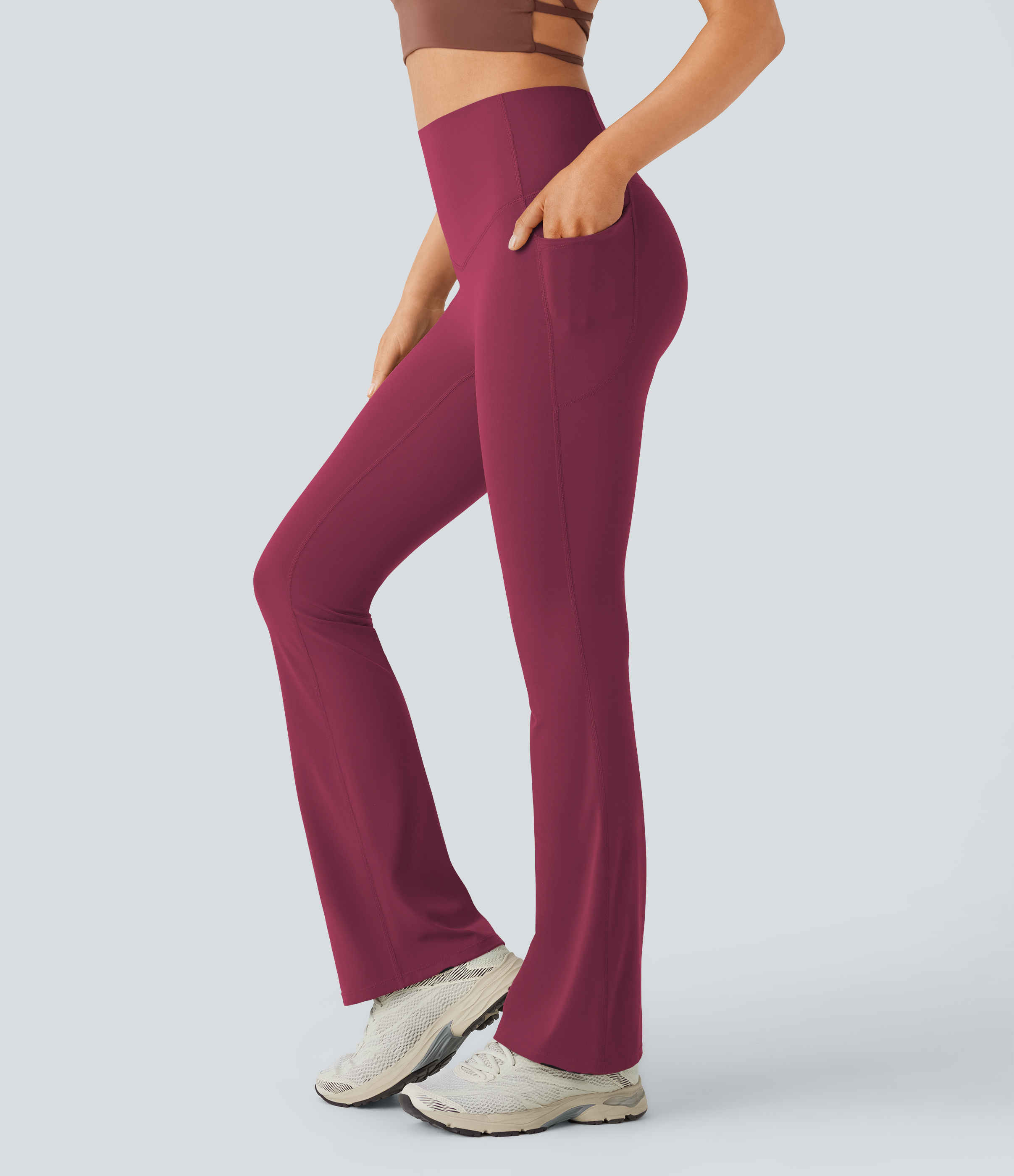Halara UltraSculpt™ High Waisted Tummy Control Pocket Shaping Yoga Bootcut Leggings